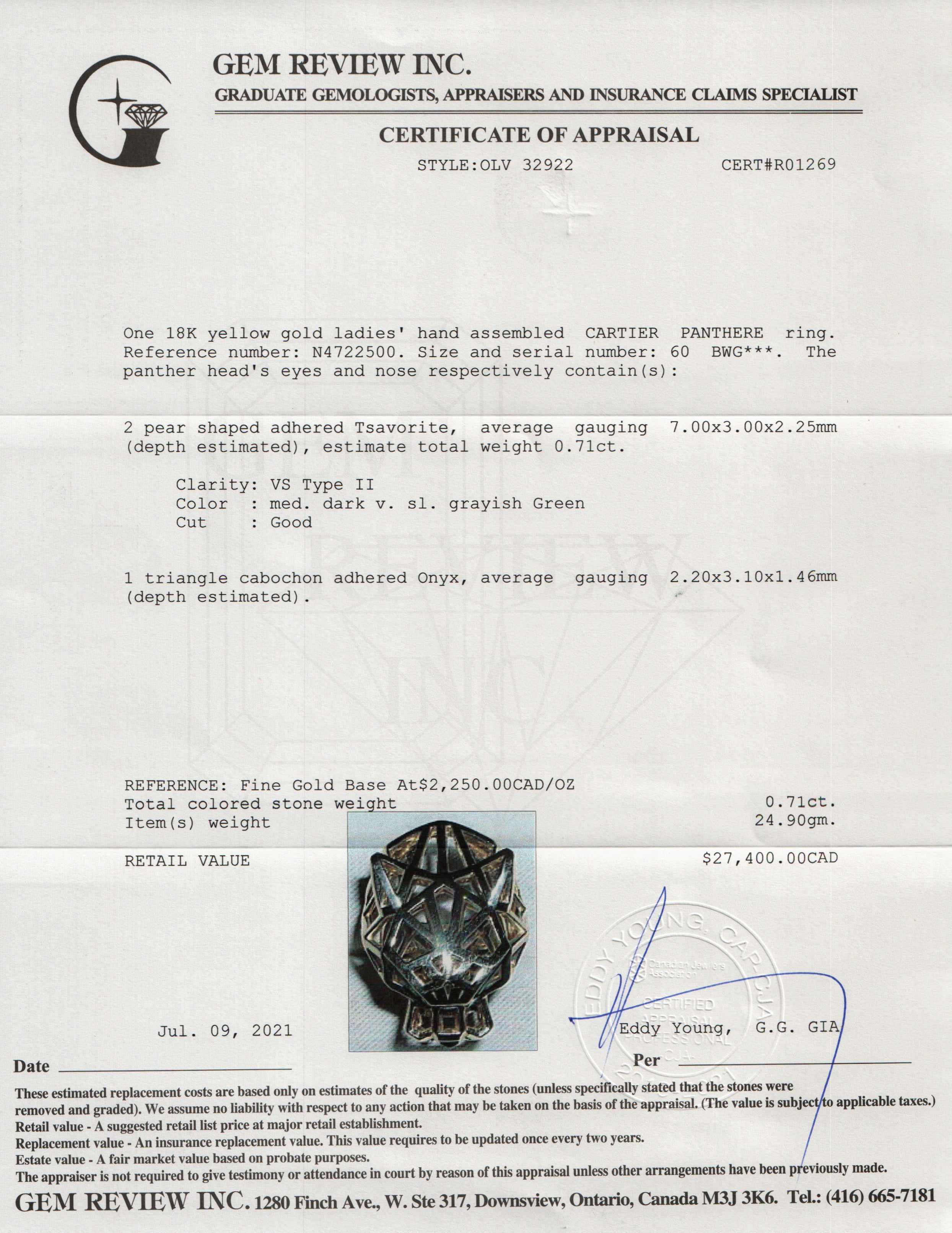 Cartier Panthere de Cartier Ring w/ Box