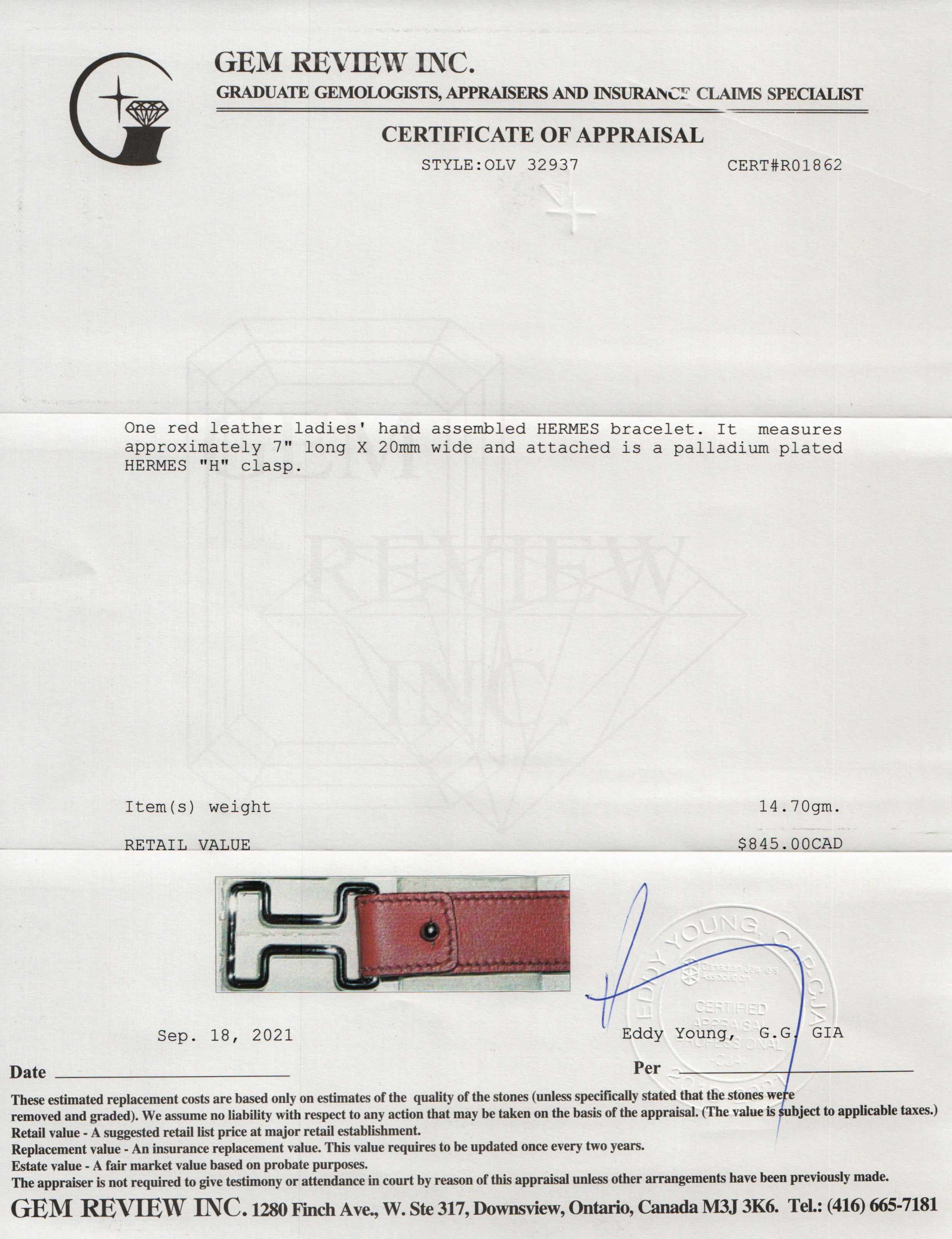 Hermes Leather Night Bracelet