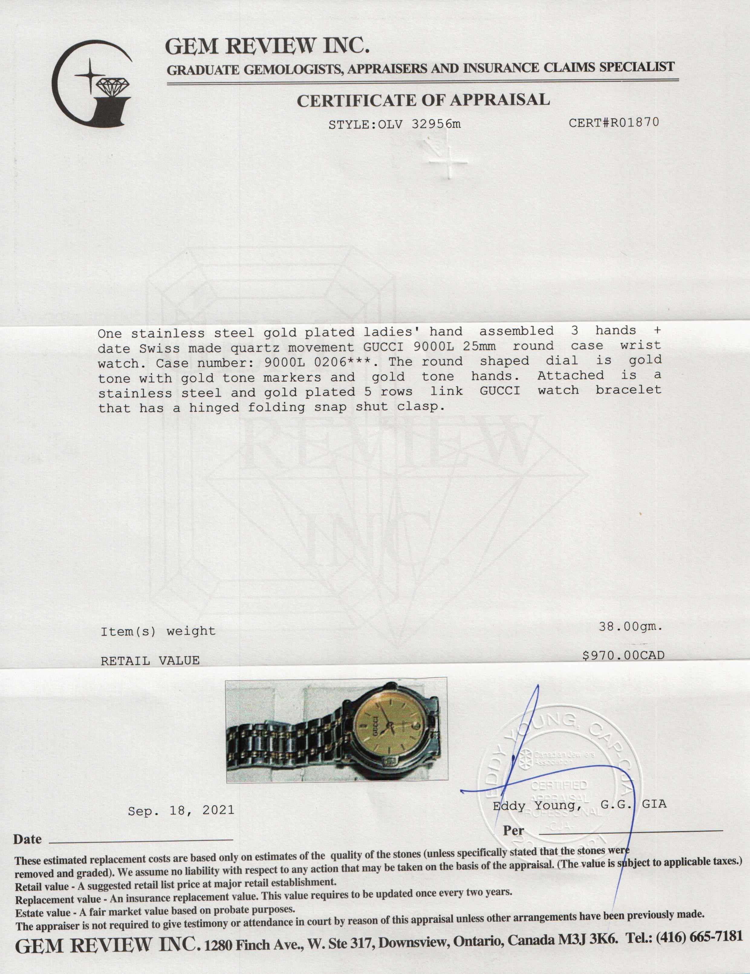 Gucci 9000 Series Watch