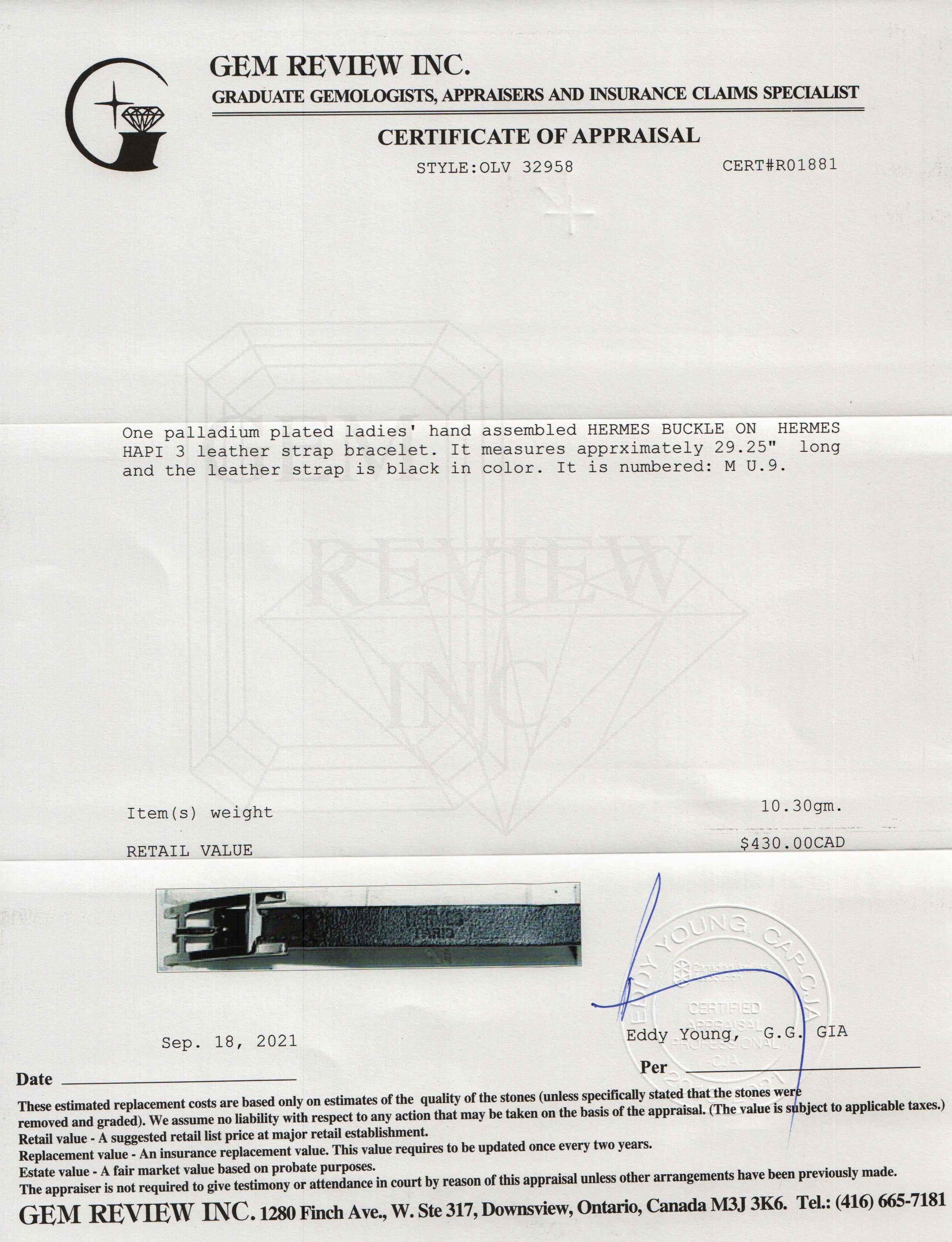 Hermes Hapi 3 Bracelet w/ Box