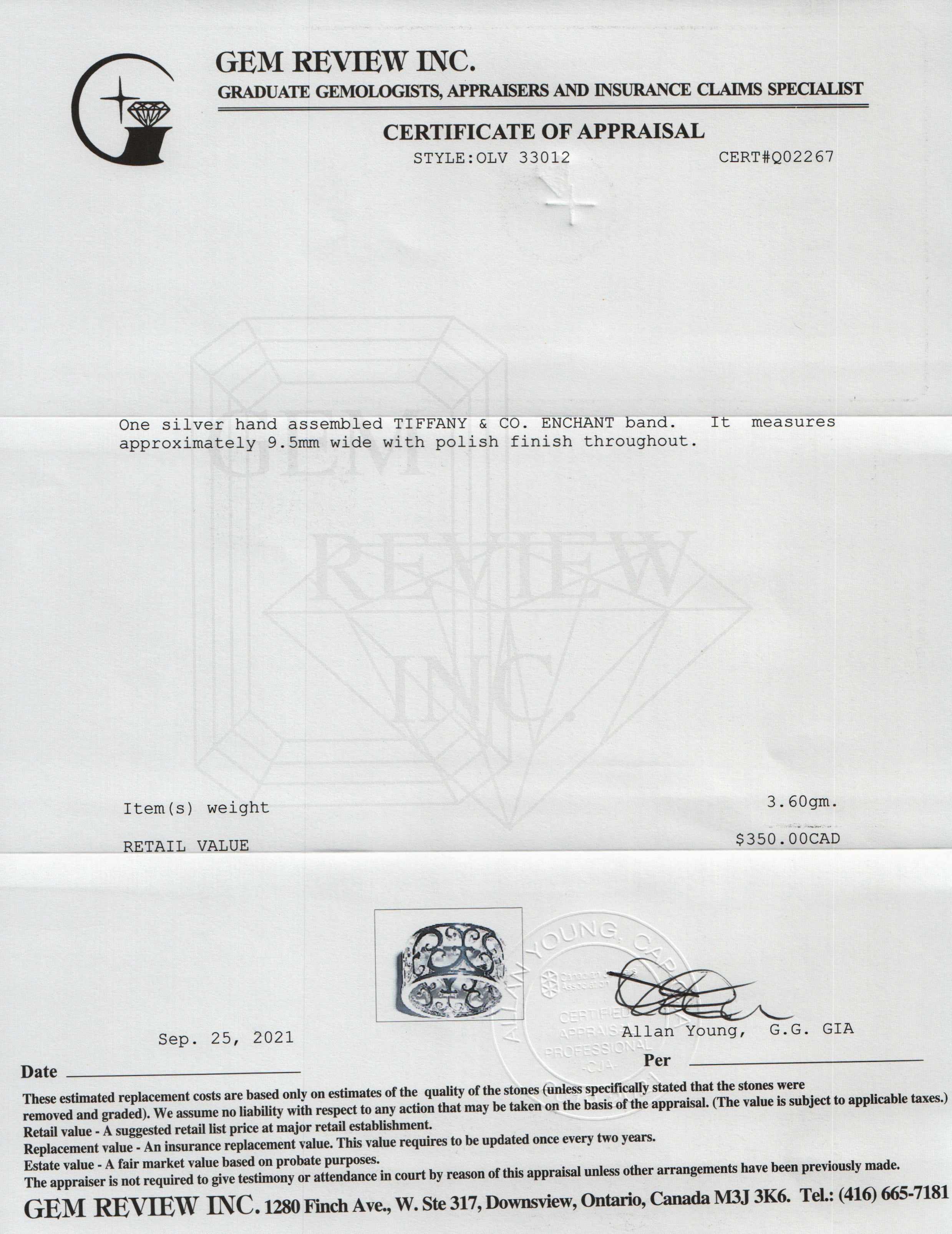 Tiffany & Co. Enchant Band Ring