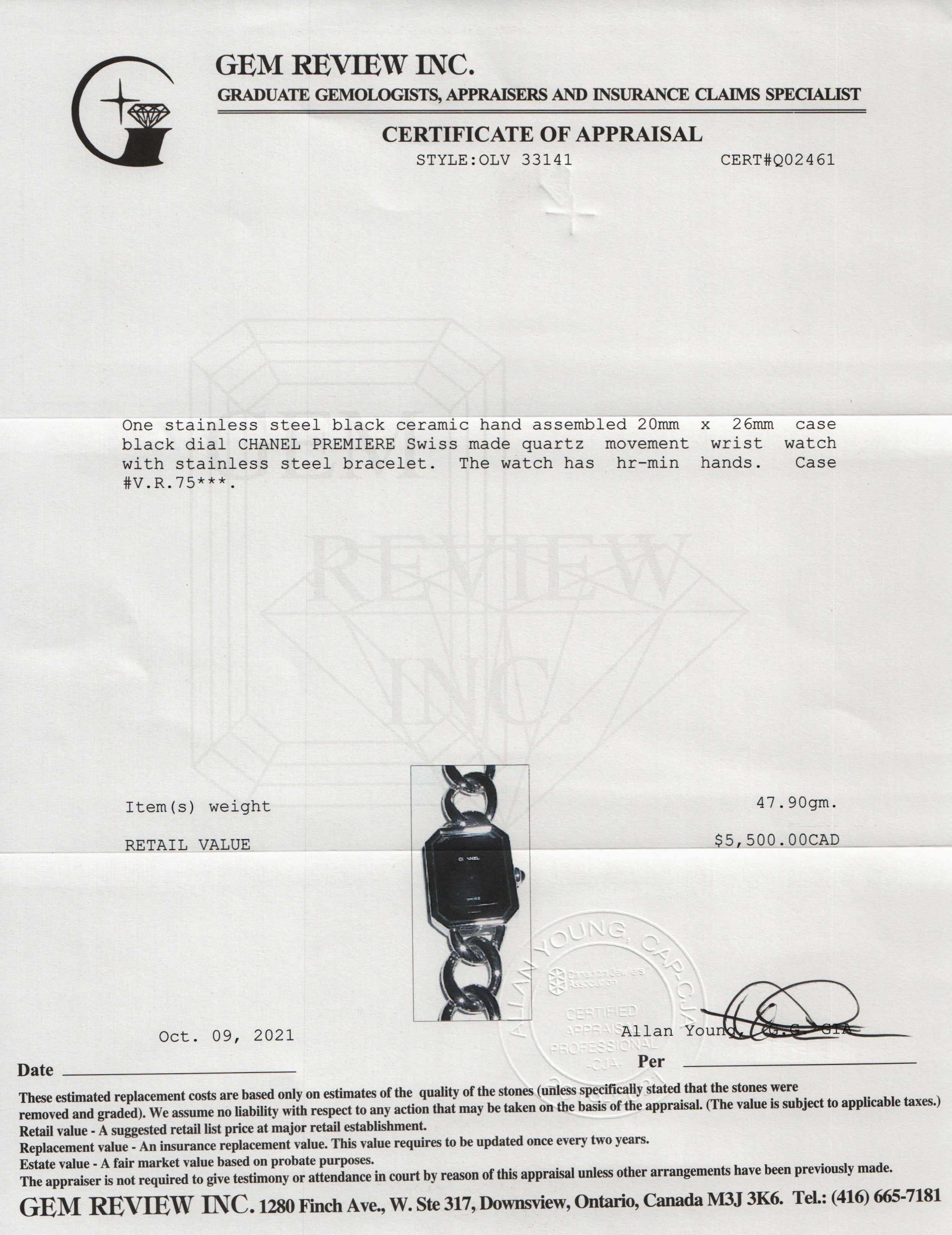 Chanel Premiere Chaine Watch