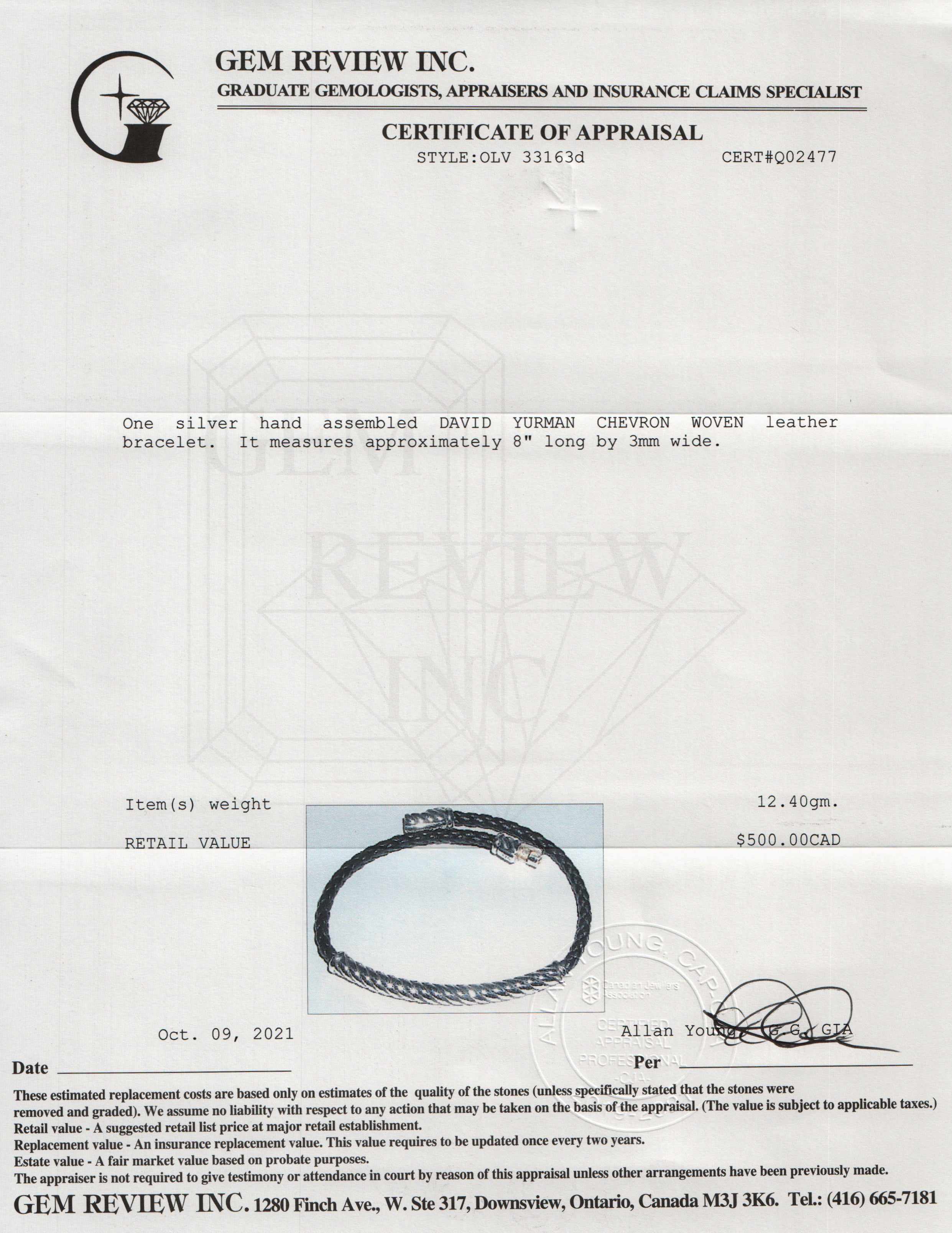 David Yurman Chevron Woven Leather Bracelet