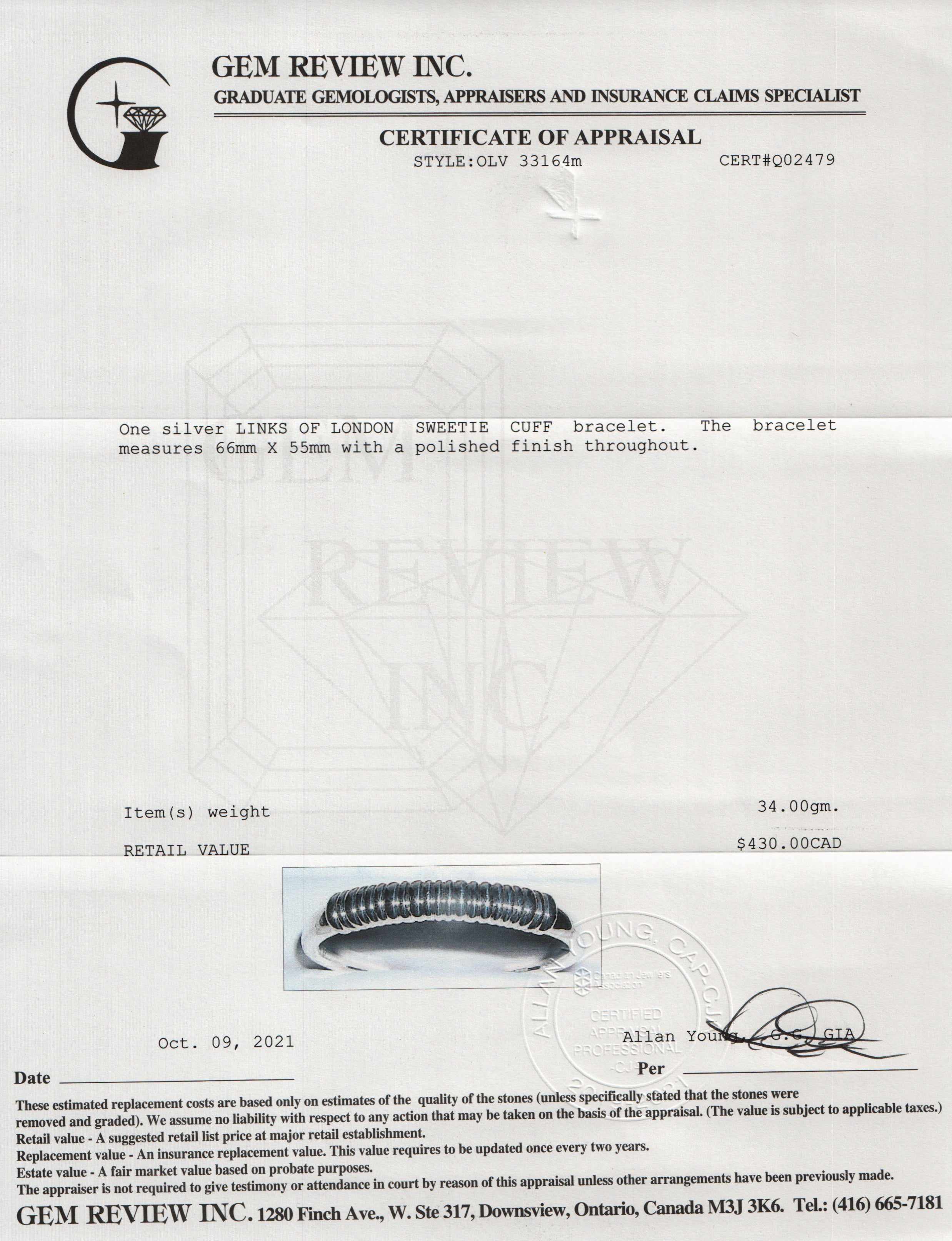 Links of London Sweetie Cuff Bracelet