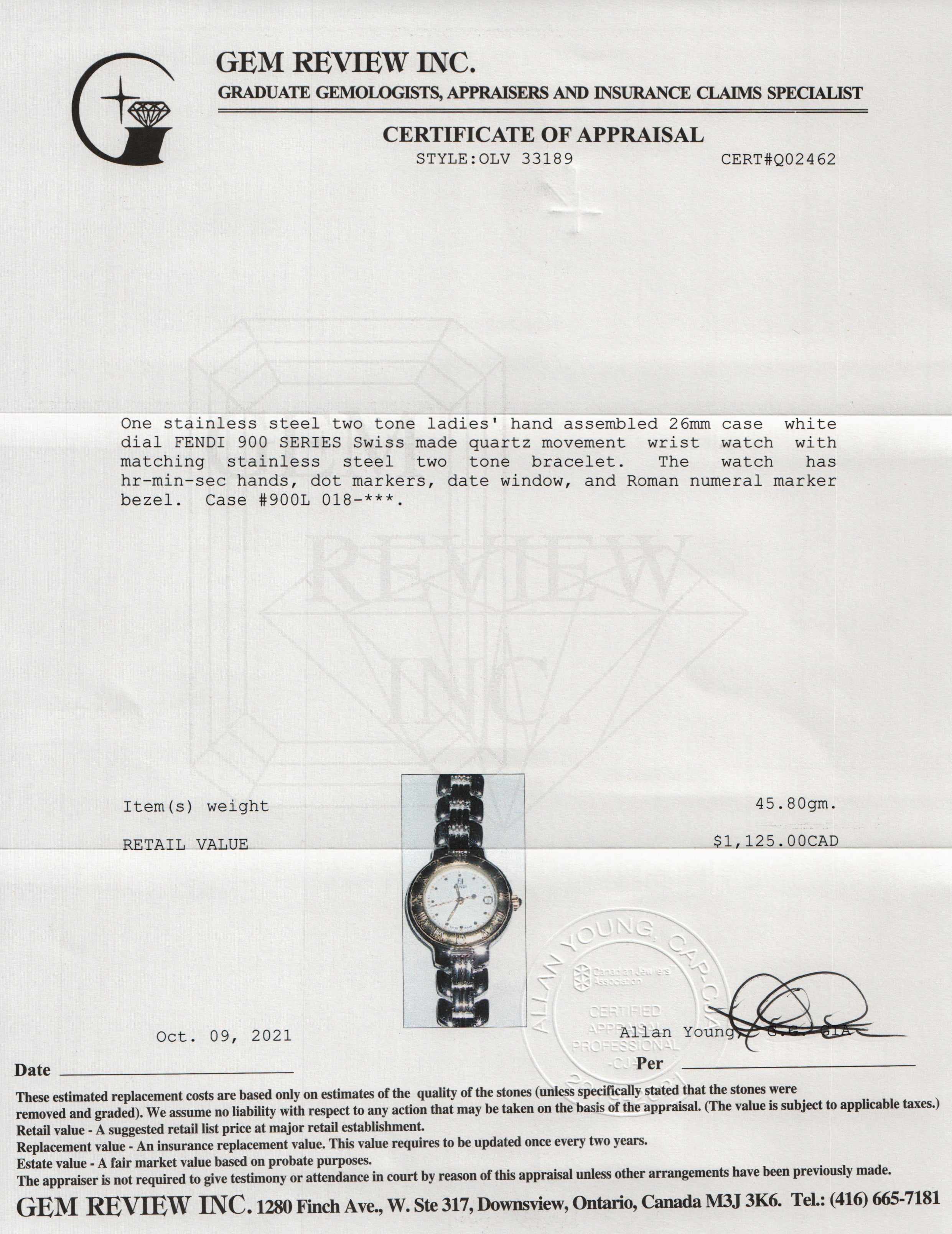 Fendi 900 Series Watch