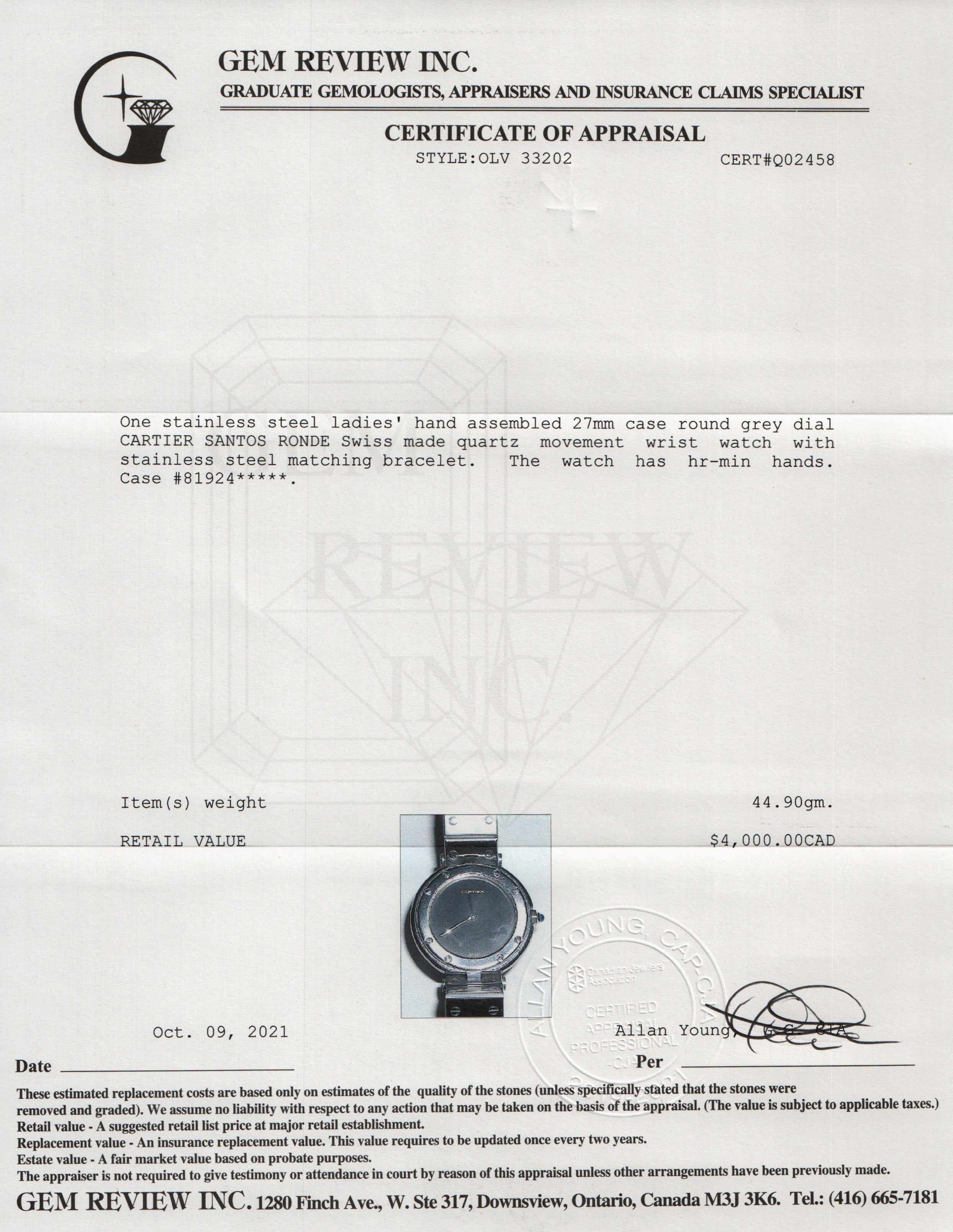 Cartier Santos Ronde Watch