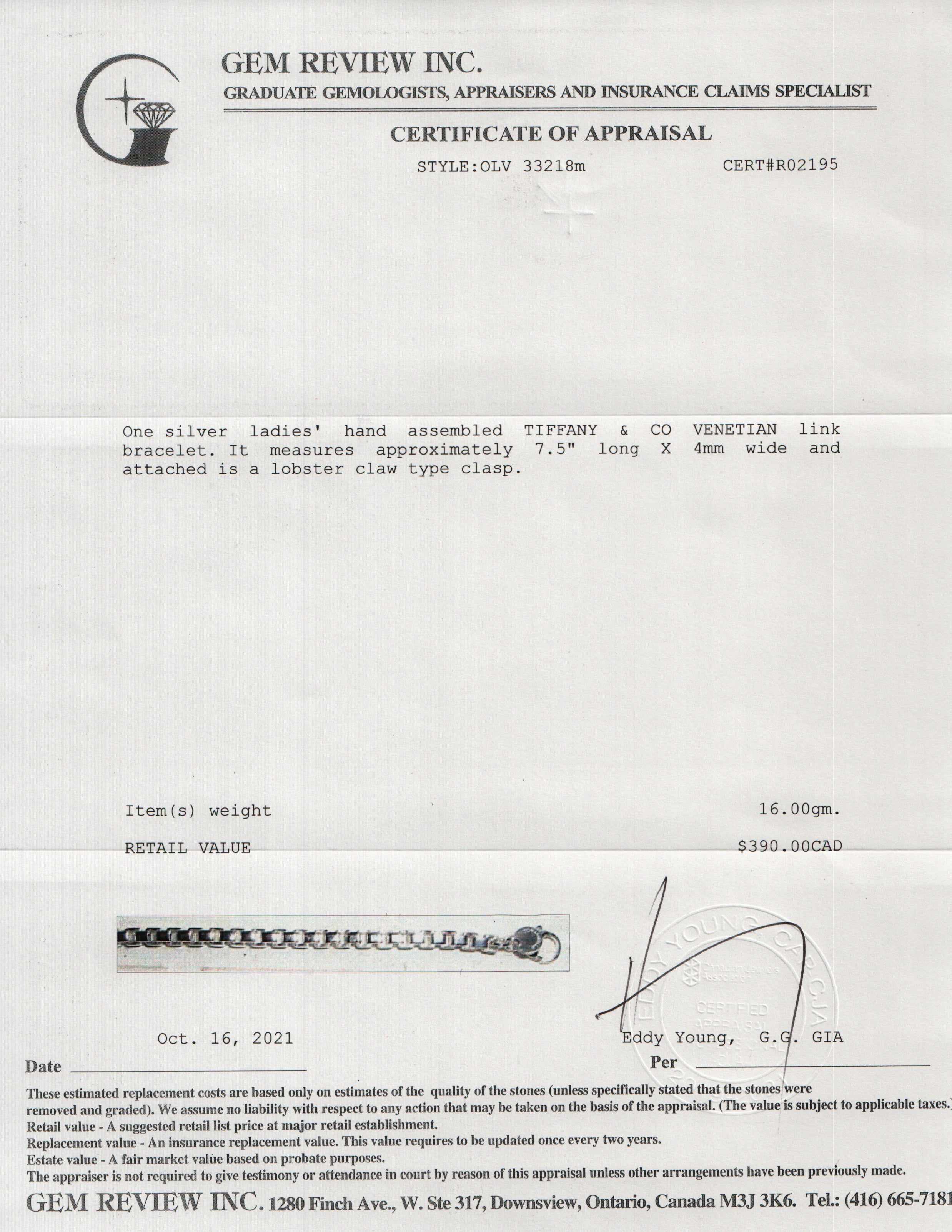 Tiffany & Co. Venetian Link Bracelet