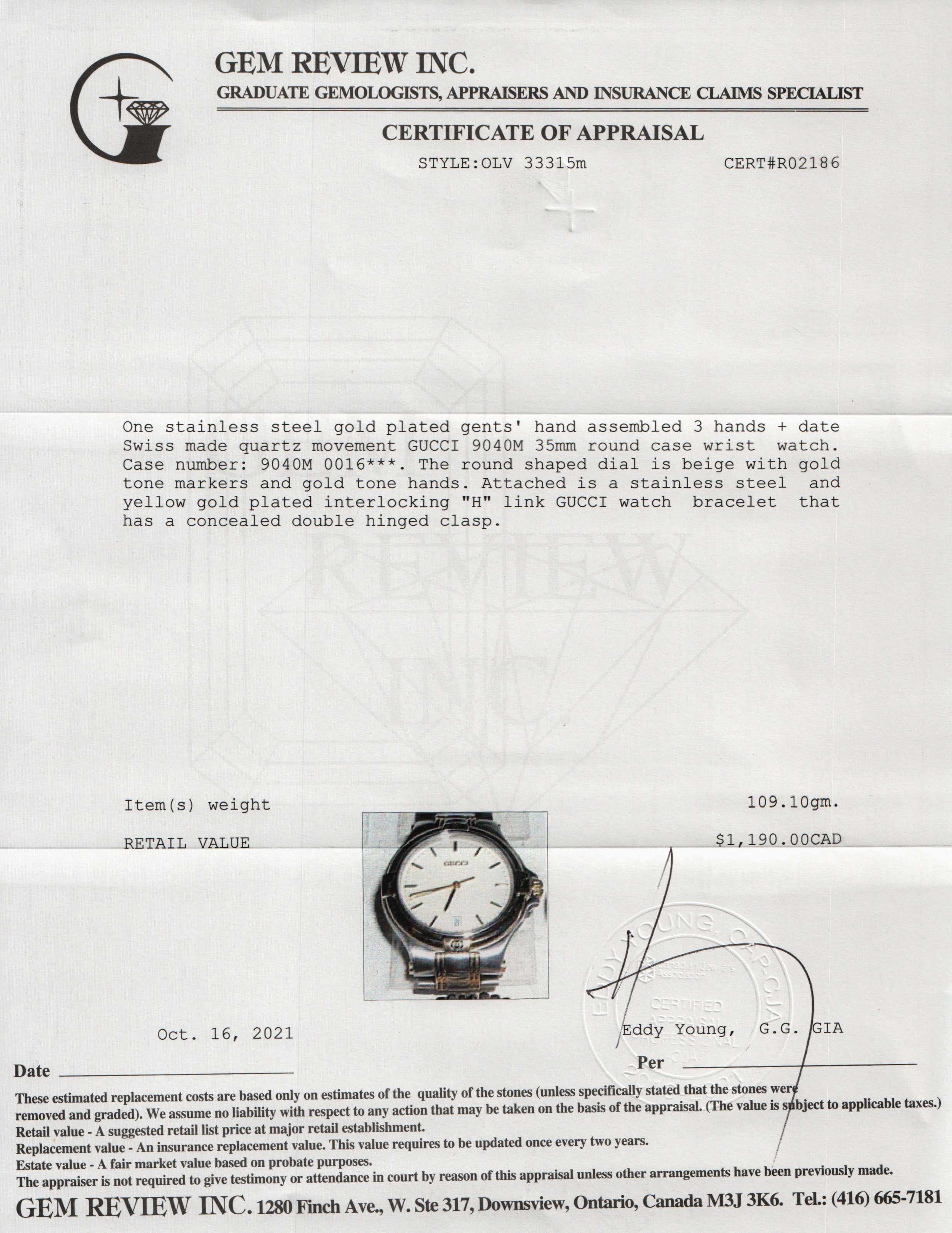 Gucci Two-Tone 9040 Series Watch