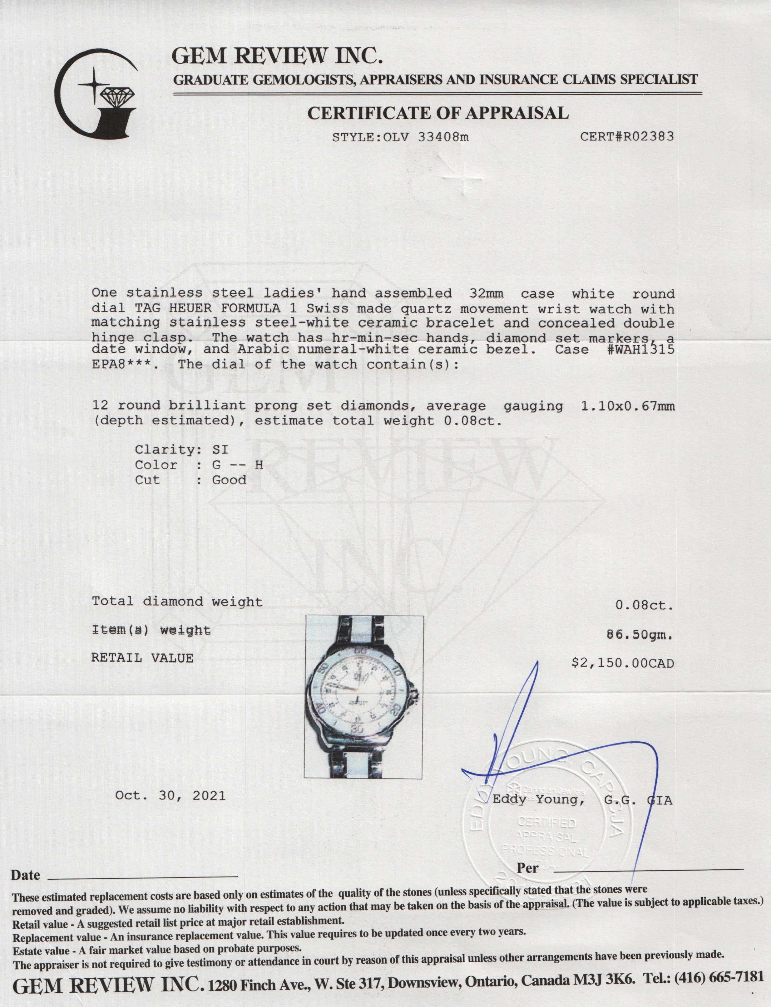 Tag Heuer Formula 1 Watch w/ Box