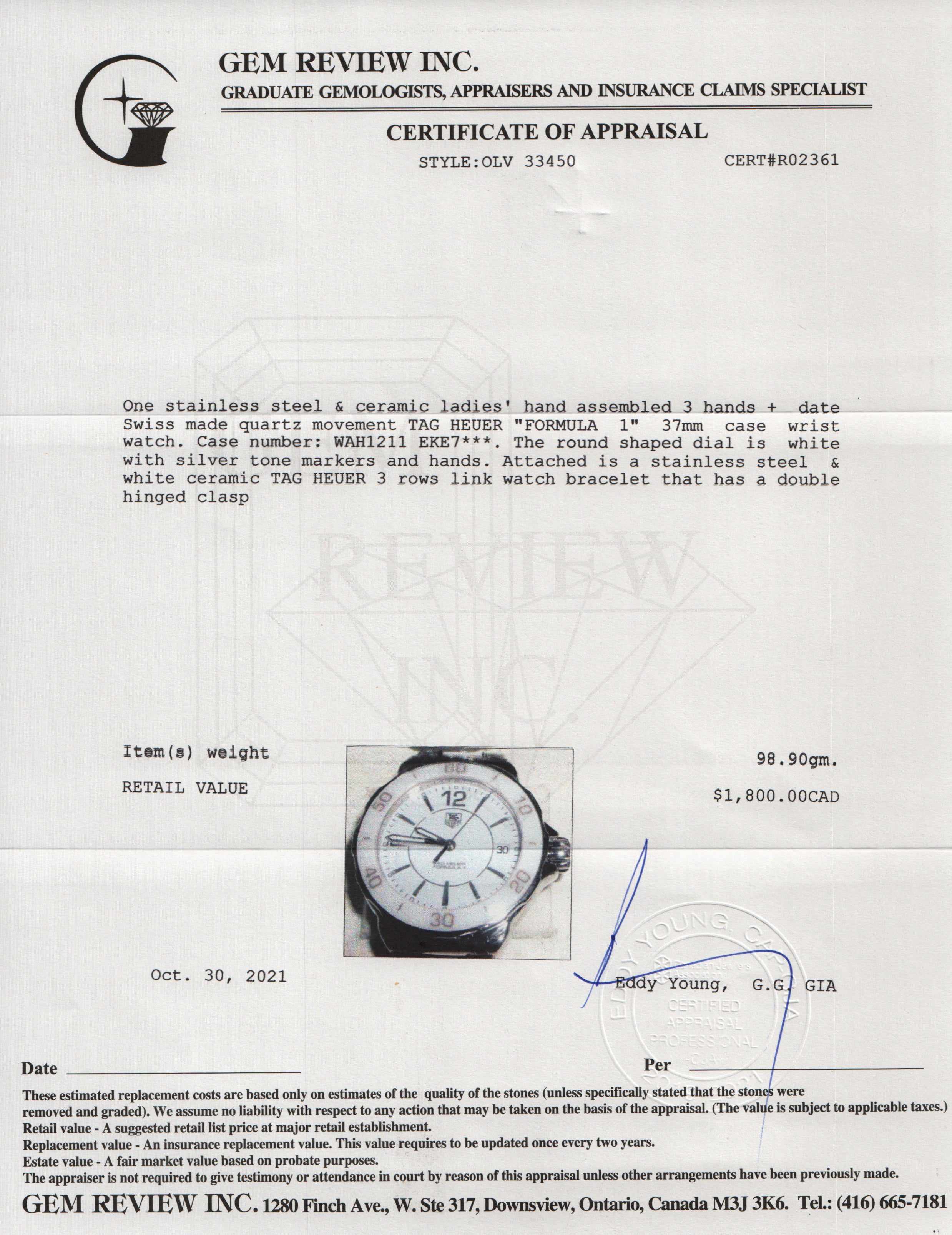 Tag Heuer Formula 1 Watch