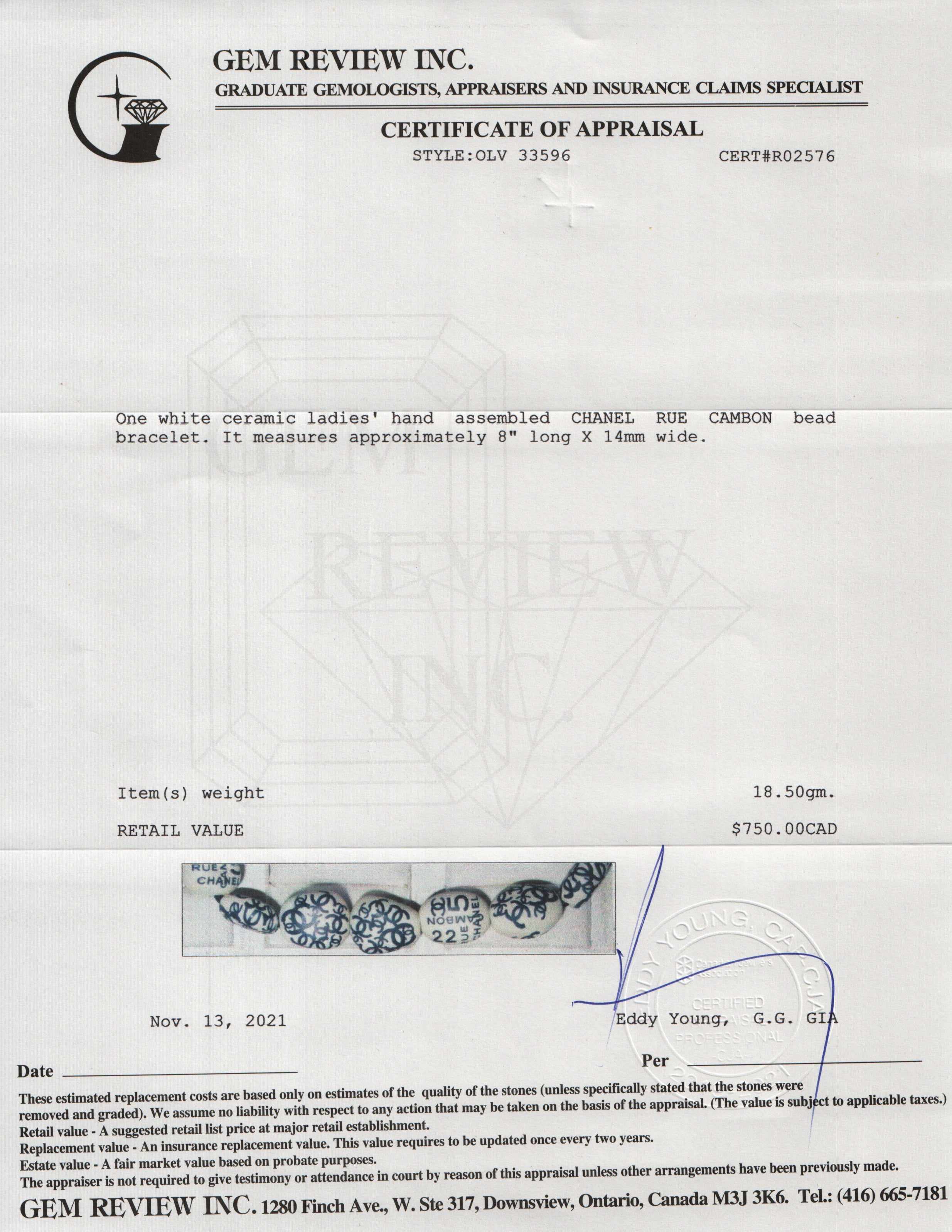 Chanel Rue Cambon Bead Bracelet