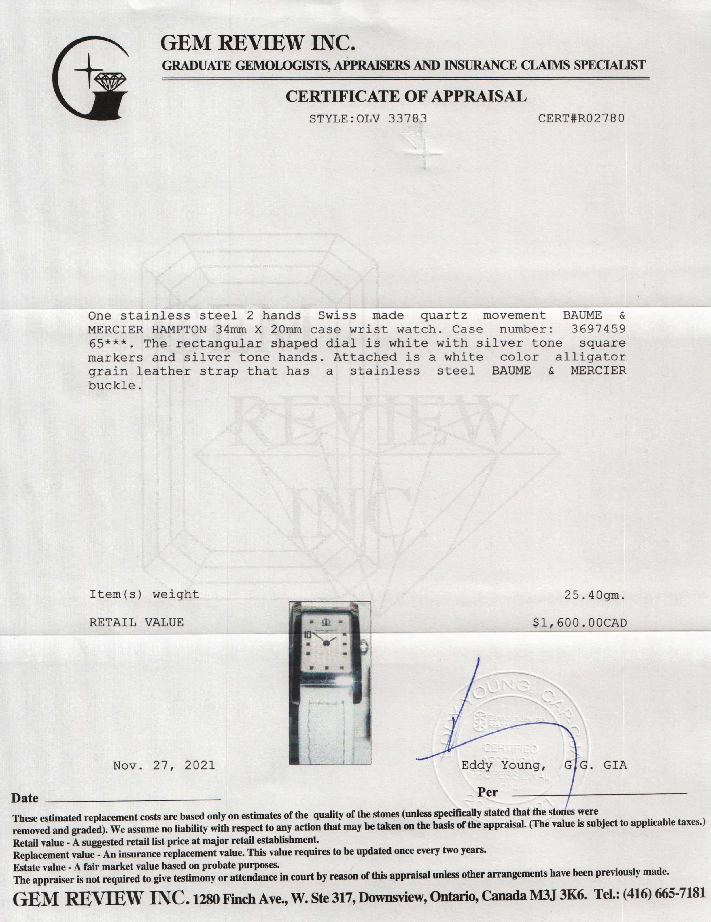 Baume & Mercier Hampton Watch