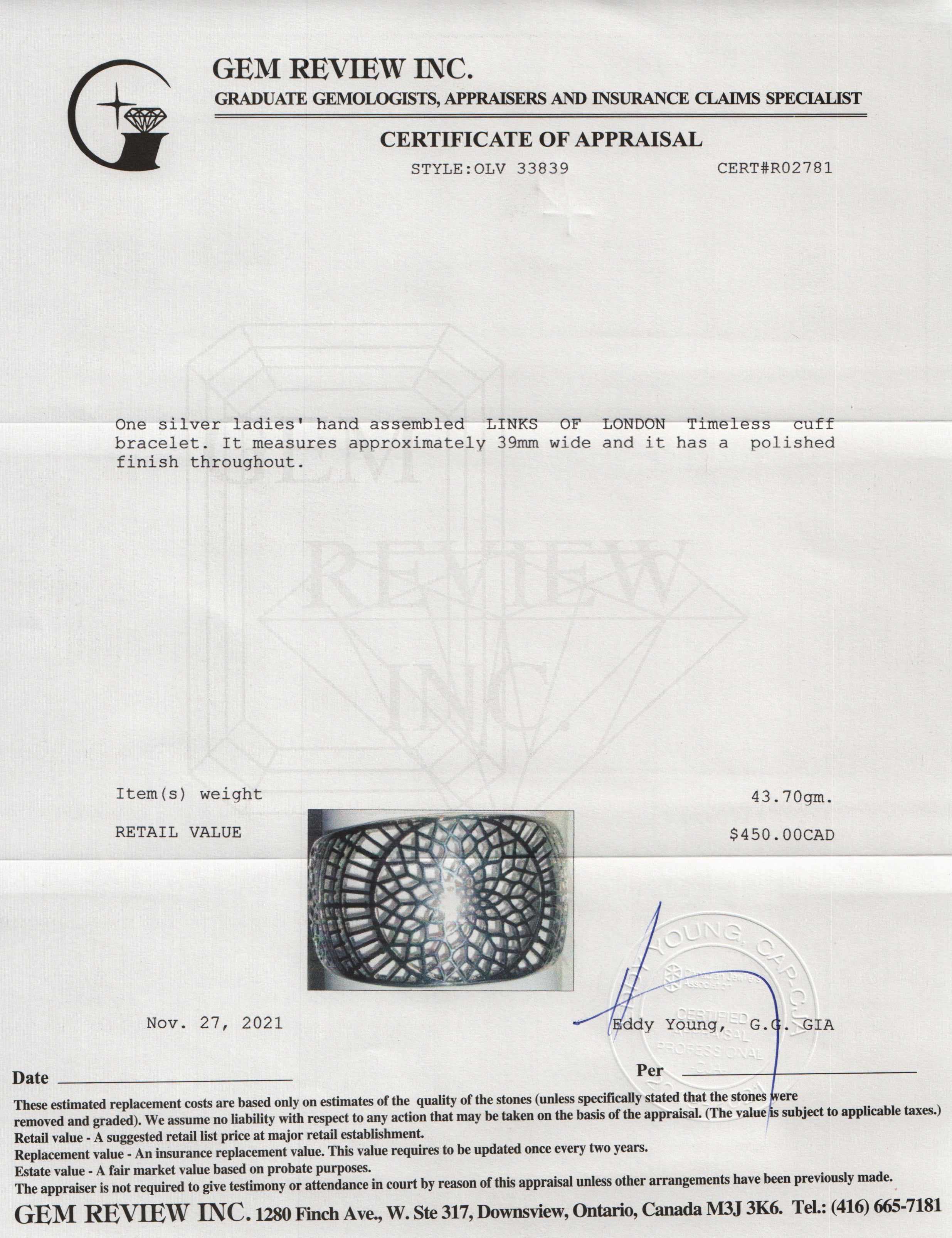 Links of London Timeless Cuff Bracelet