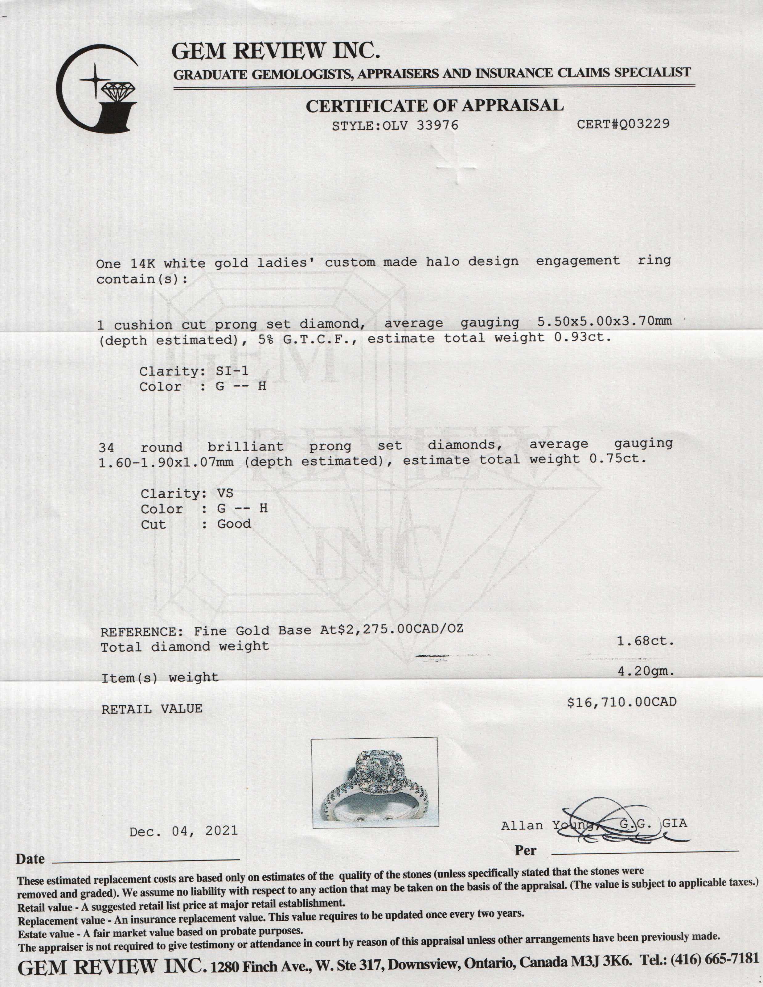 Halo Design Diamond Engagement Ring