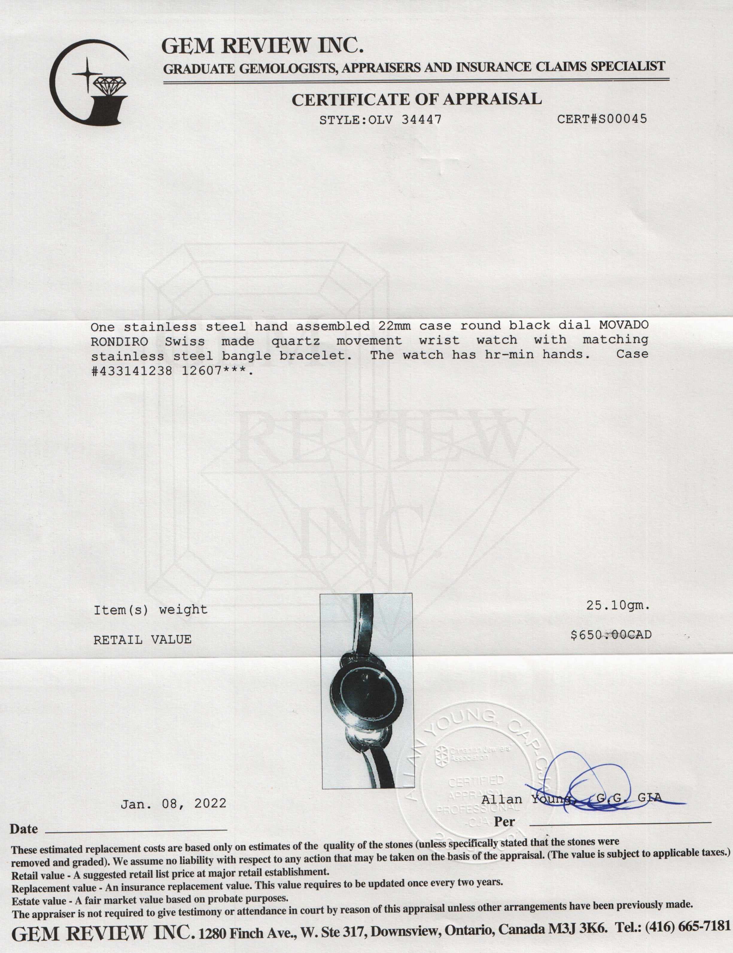 Movado Rondiro Watch