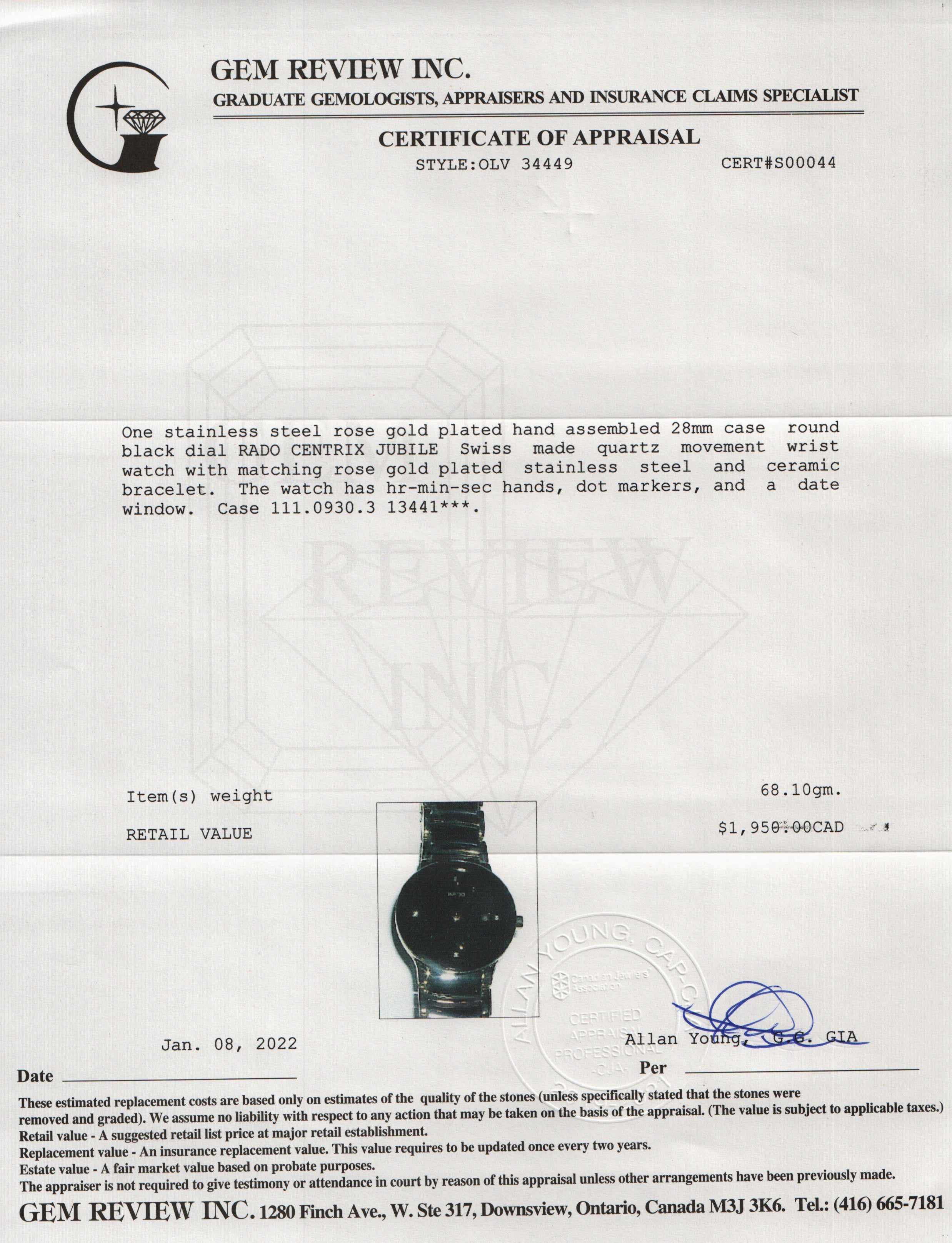 Rado Centrix Jubile watch