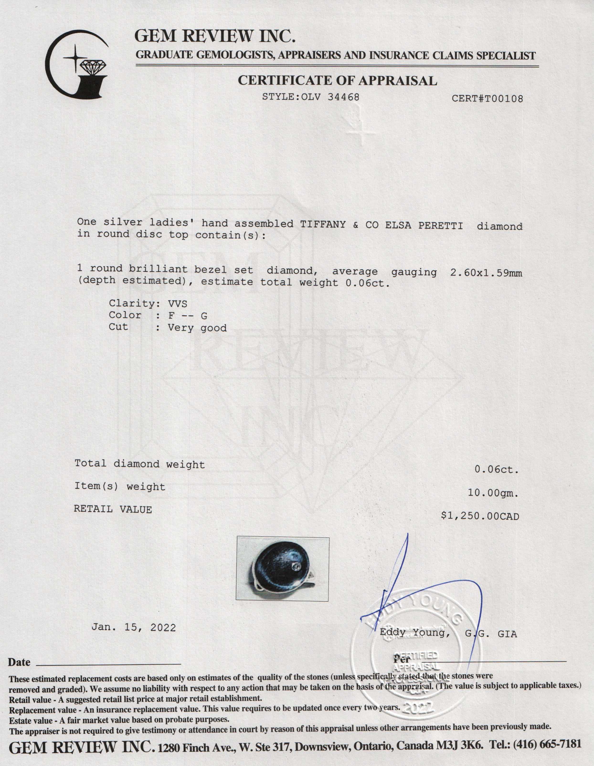 Tiffany & Co. Elsa Peretti Diamond Full Circle Ring