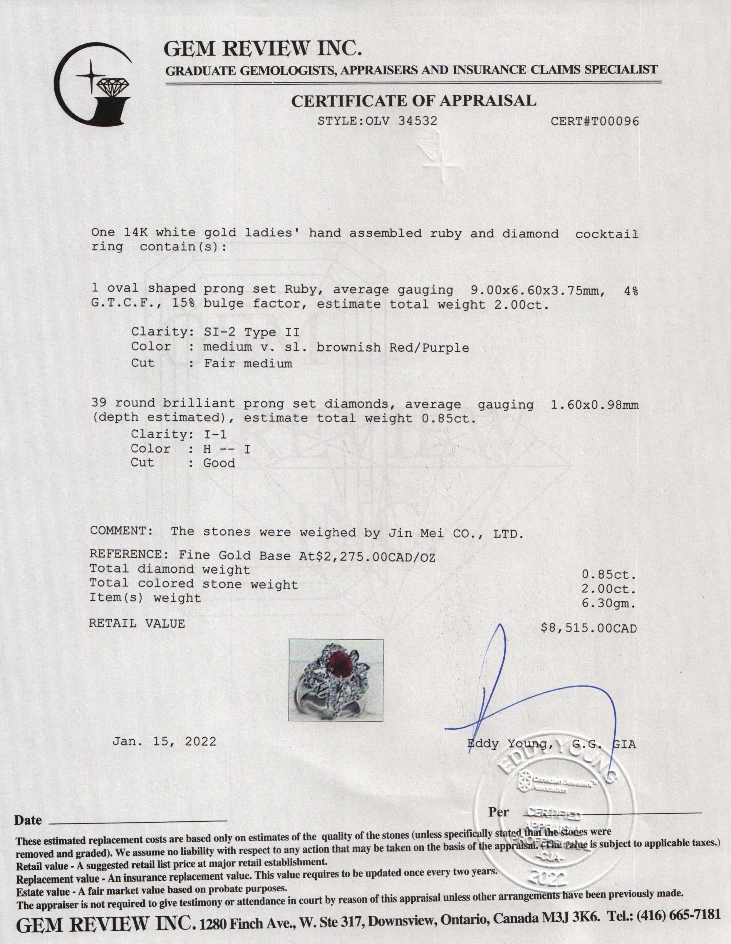 Ruby & Diamond Cocktail Ring