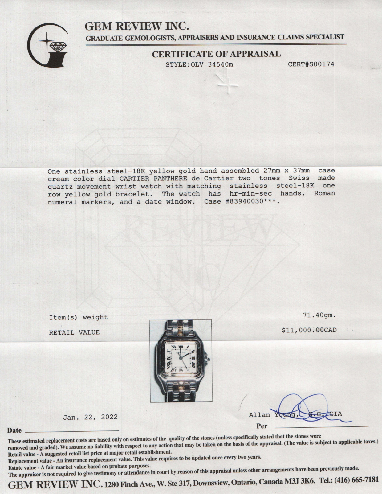 Cartier Two-Tone Panthere de Cartier Watch