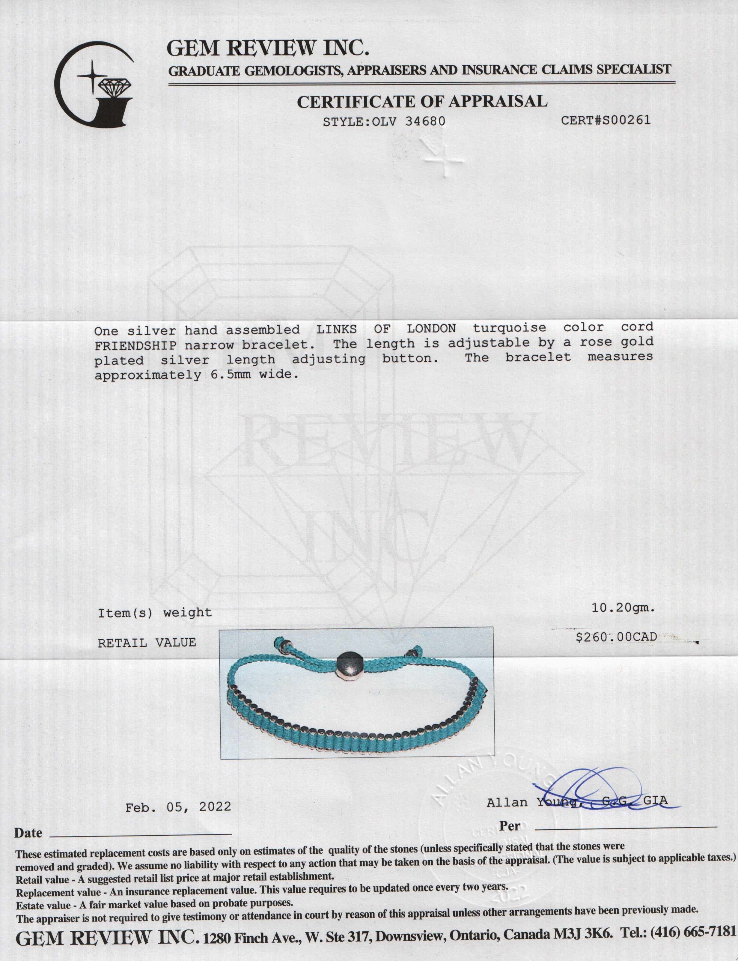 Links of London Narrow Friendship Bracelet