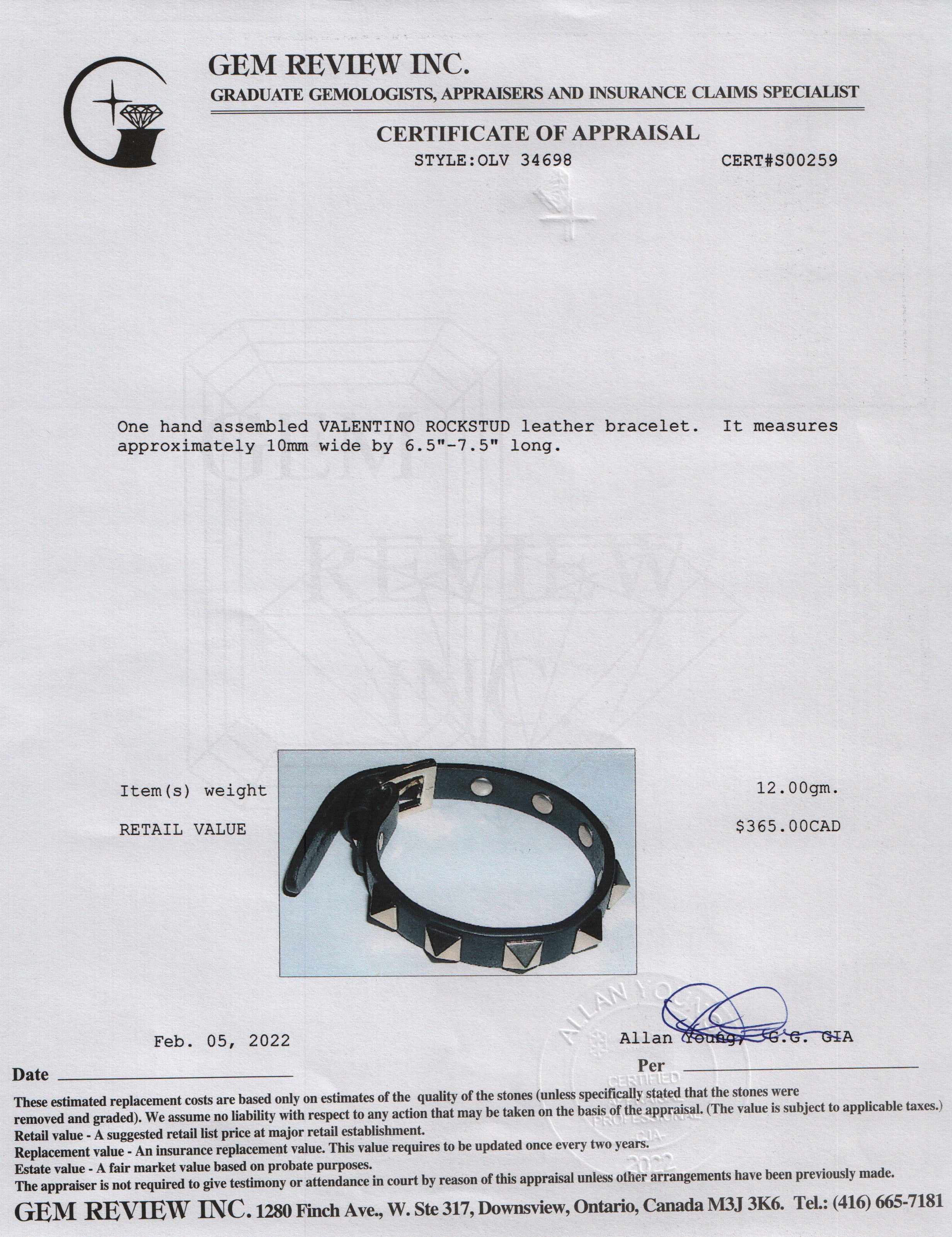 Valentino Rockstud Leather Bracelet