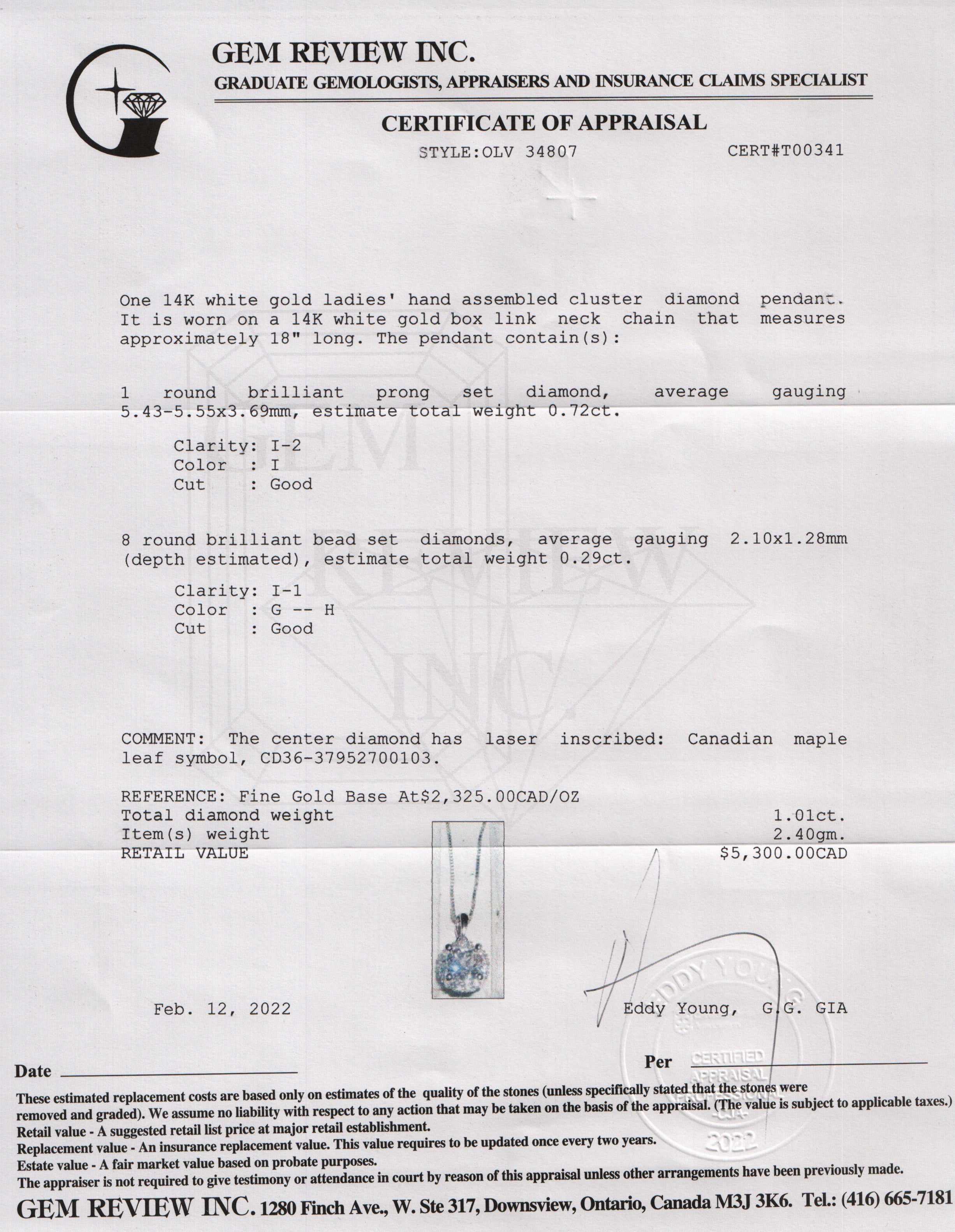 Diamond Cluster Pendant Necklace