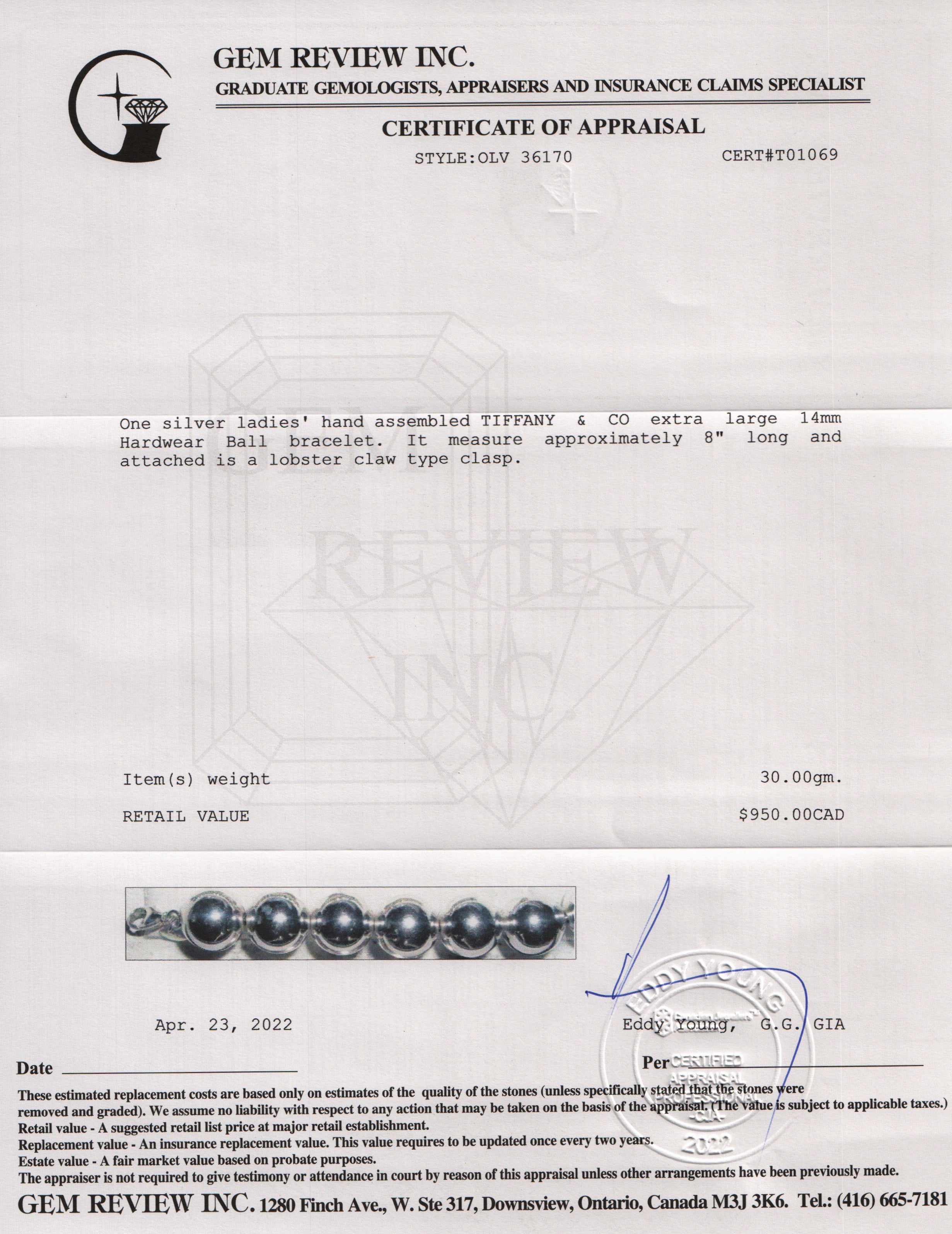 Tiffany & Co. Extra Large 14 mm HardWear Ball Bracelet