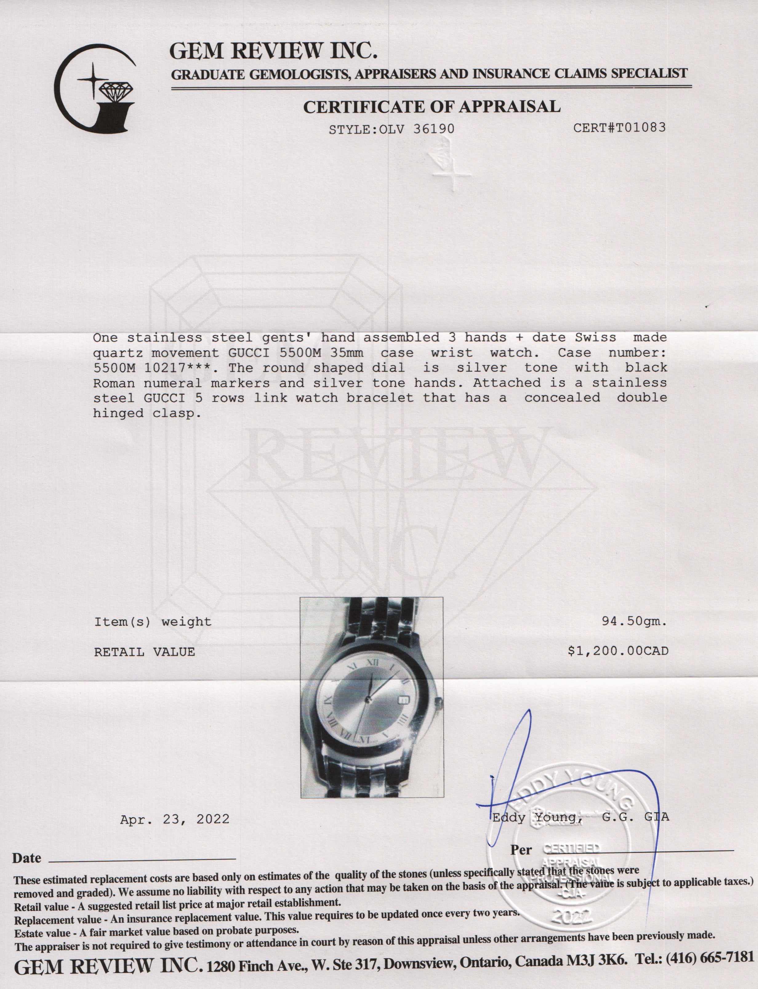 Gucci 5500 Series Watch