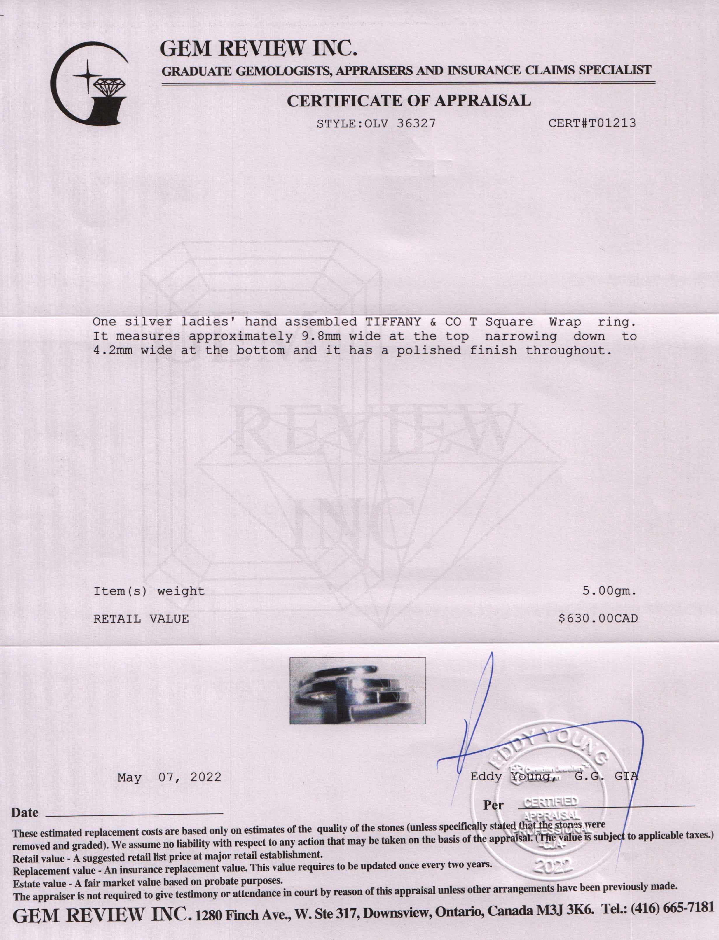 Tiffany & Co. T Square Wrap Ring