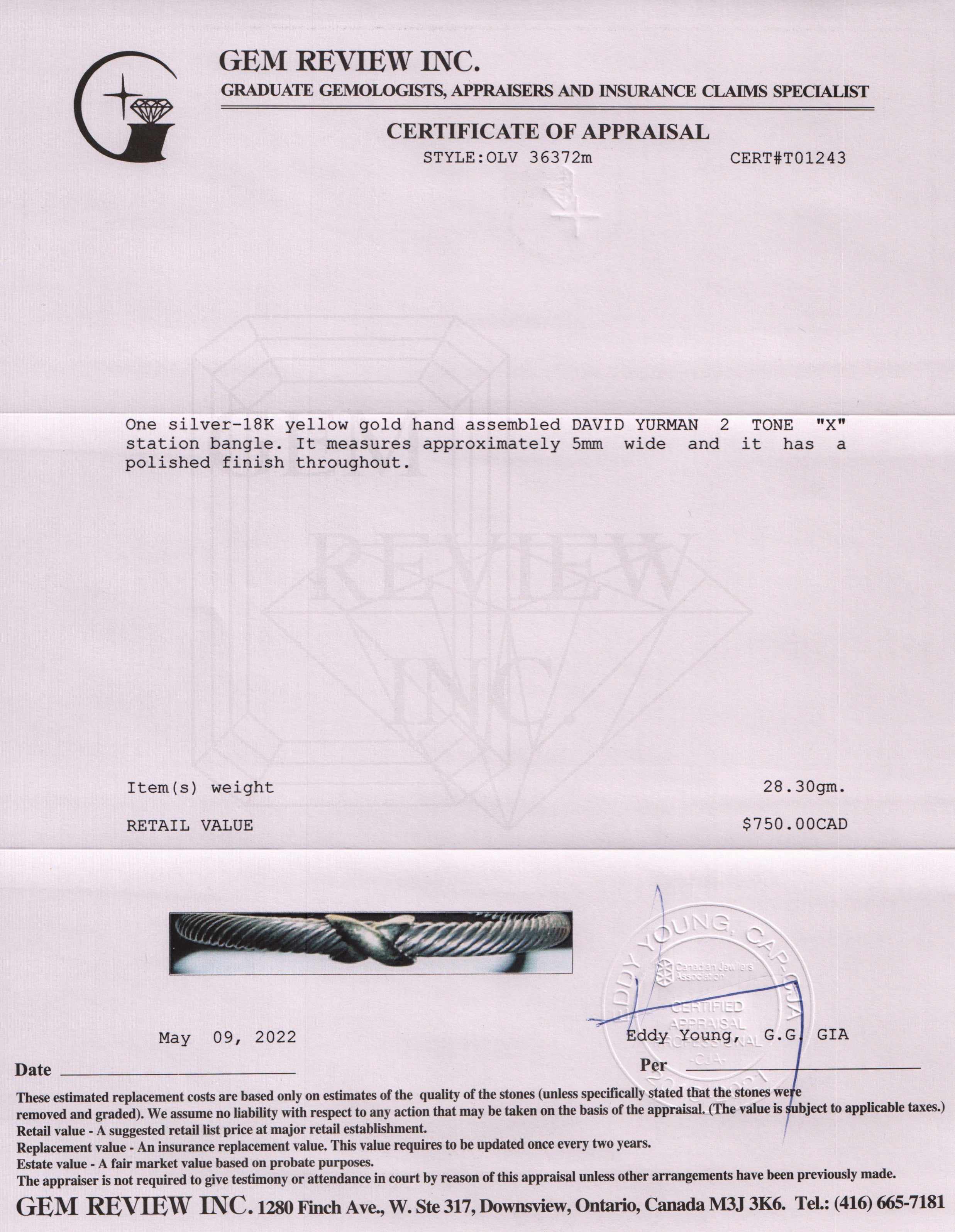 David Yurman Two-Tone X Station Bracelet