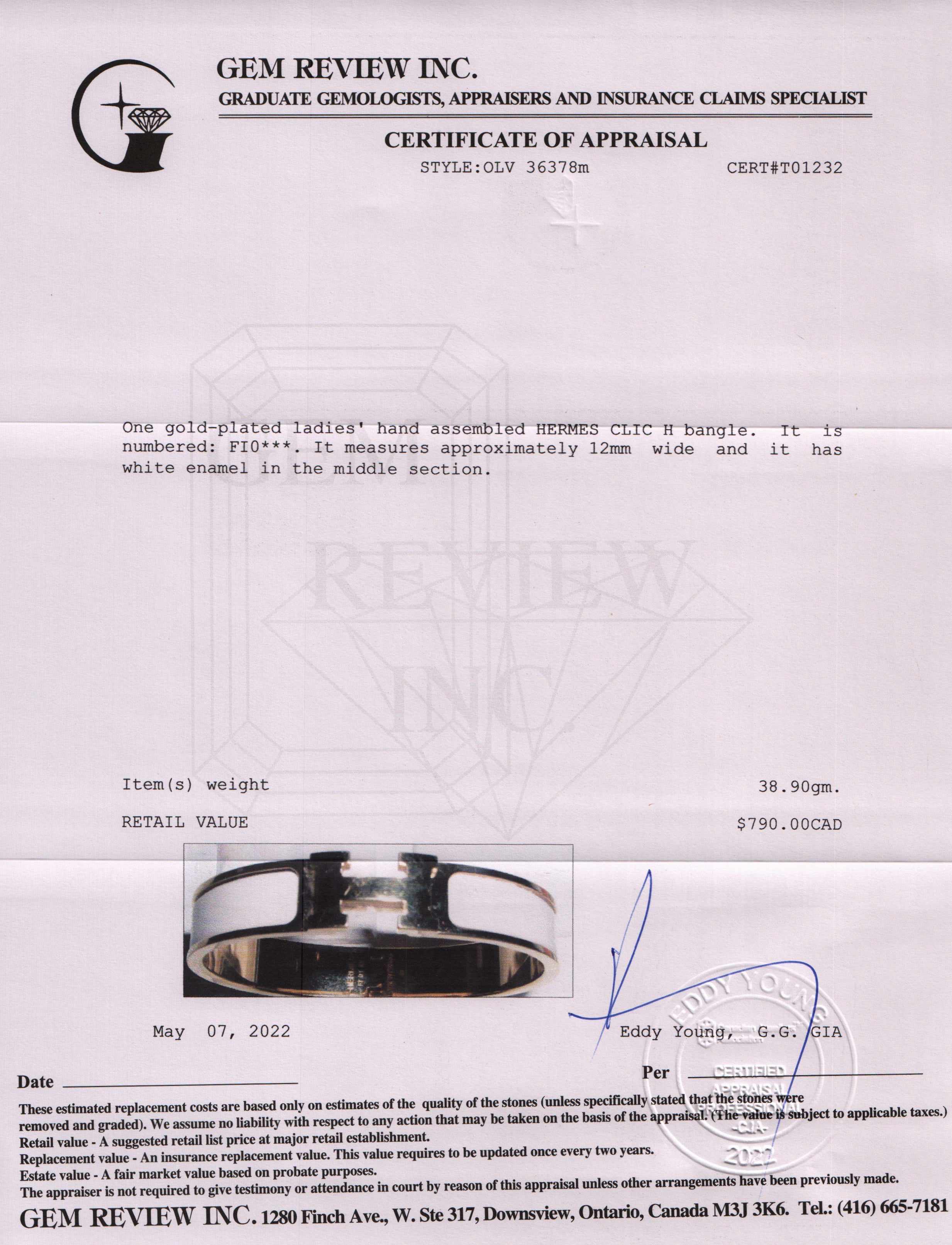 Hermes Clic H Bracelet w/ Box