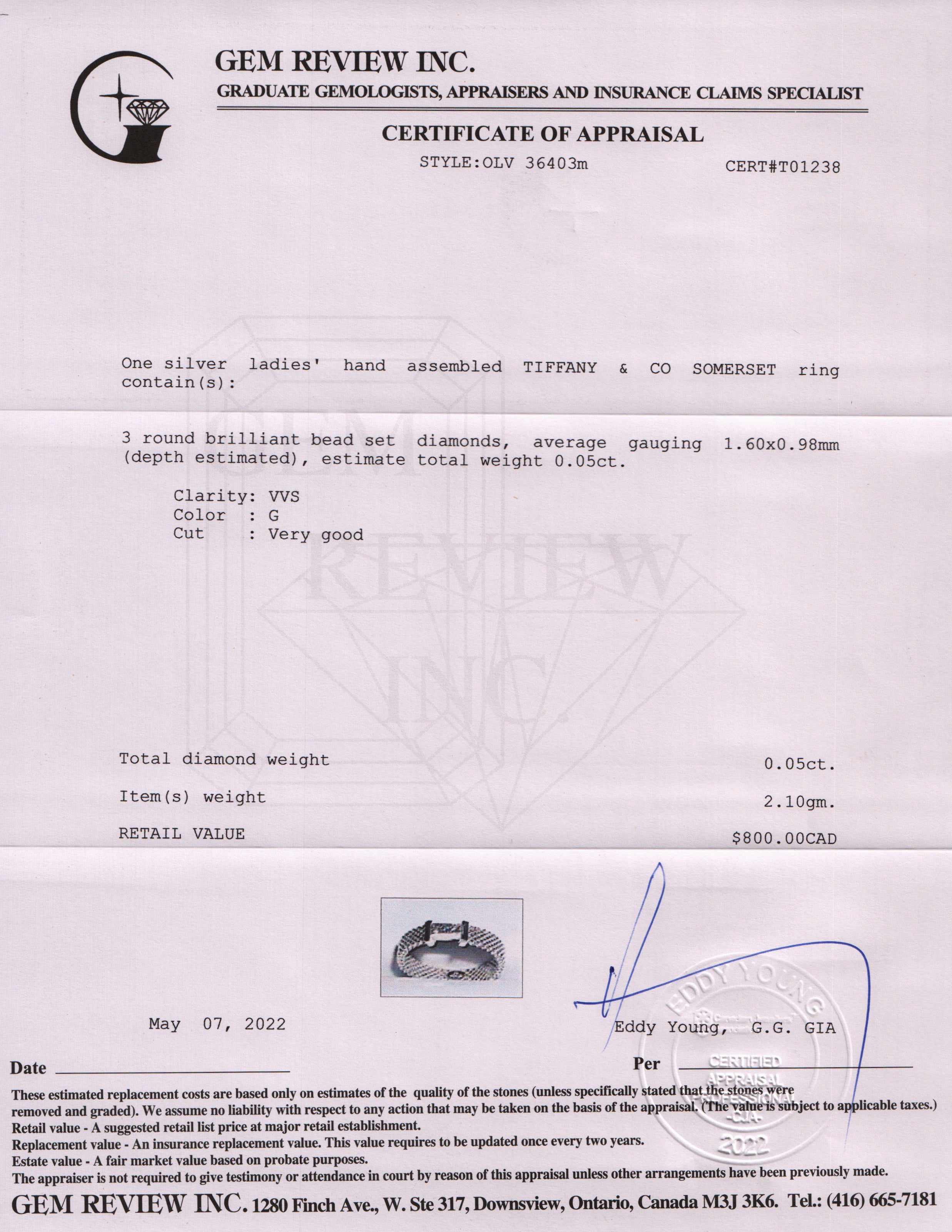 Tiffany & Co. Diamond Somerset Ring