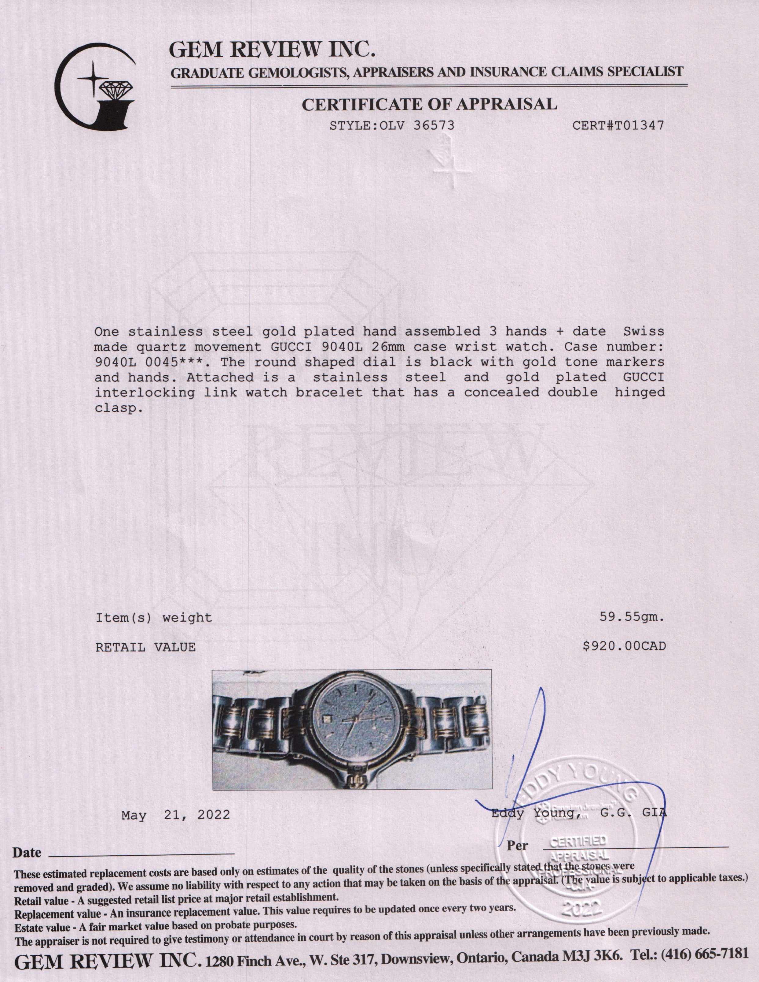 Gucci Two-Tone 9040 Series Watch