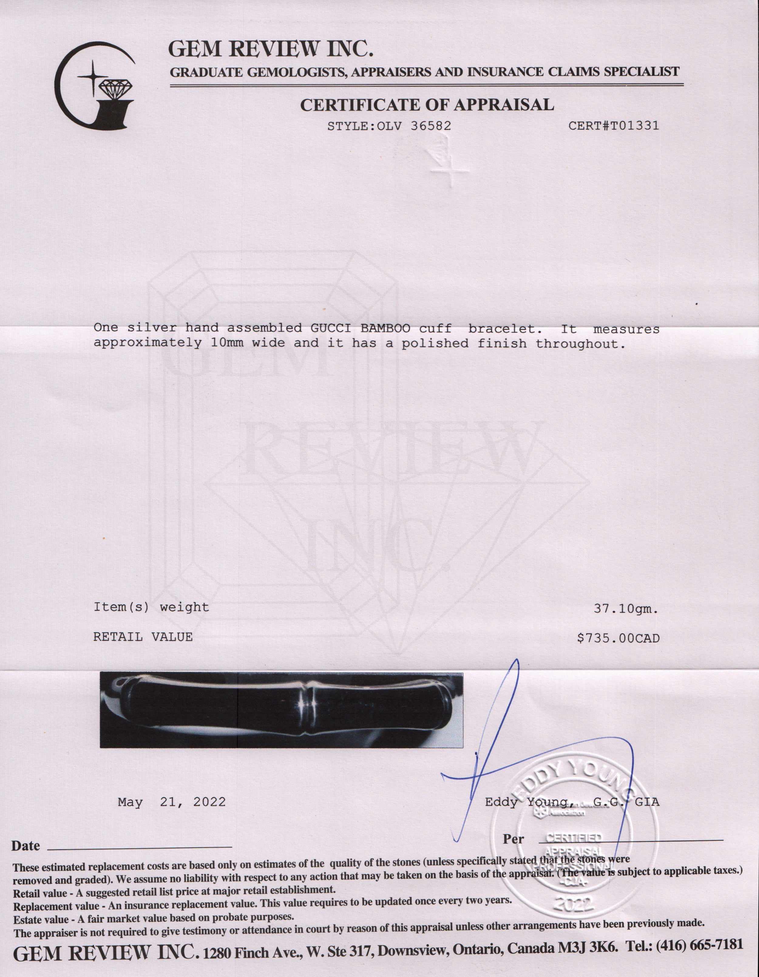 Gucci Bamboo Cuff Bracelet