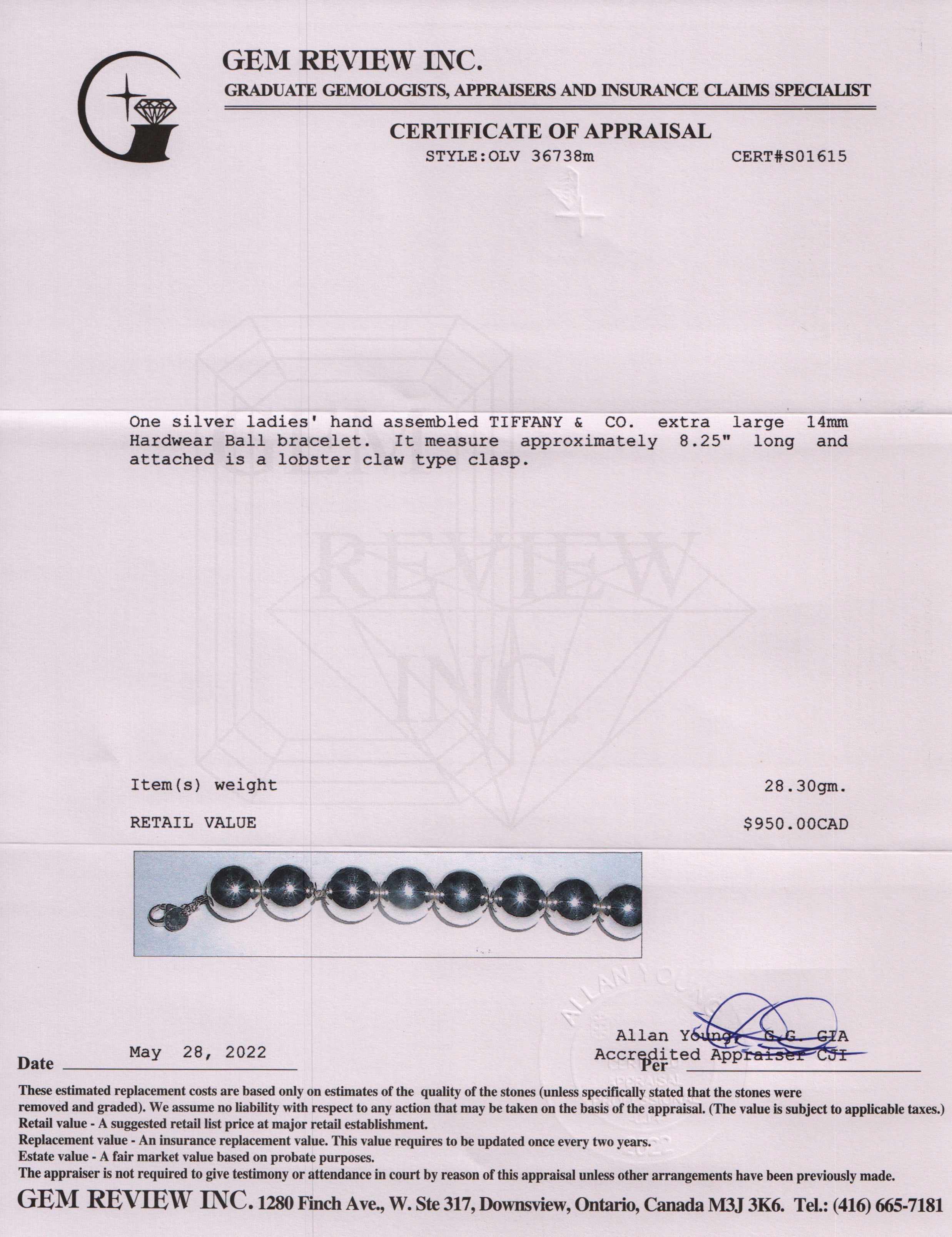 Tiffany & Co. Extra Large 14 mm HardWear Ball Bracelet