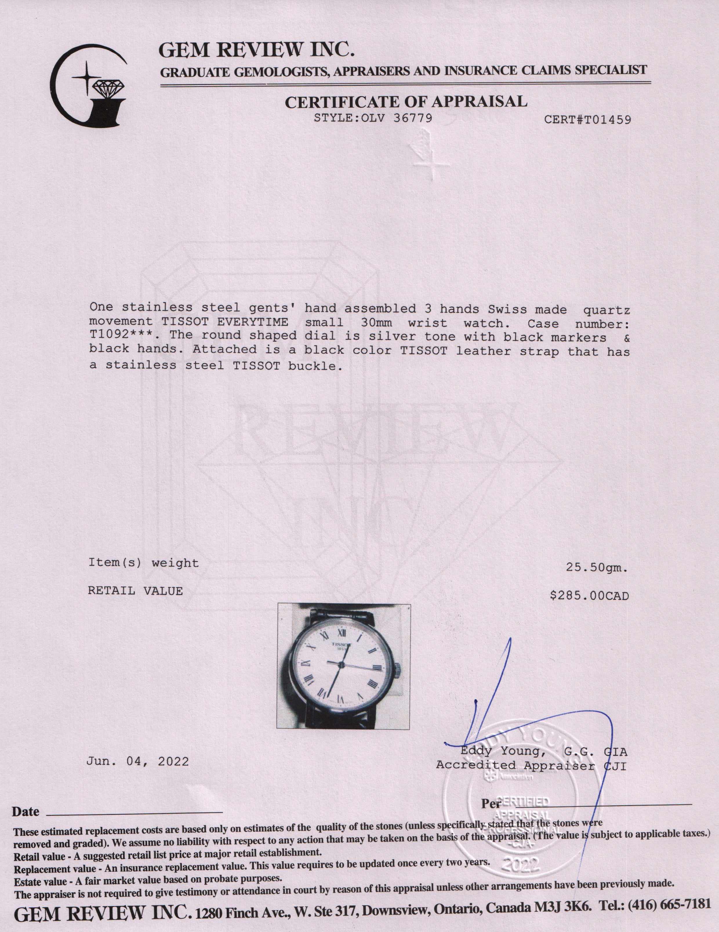 Tissot Everytime Small Watch w/ Box