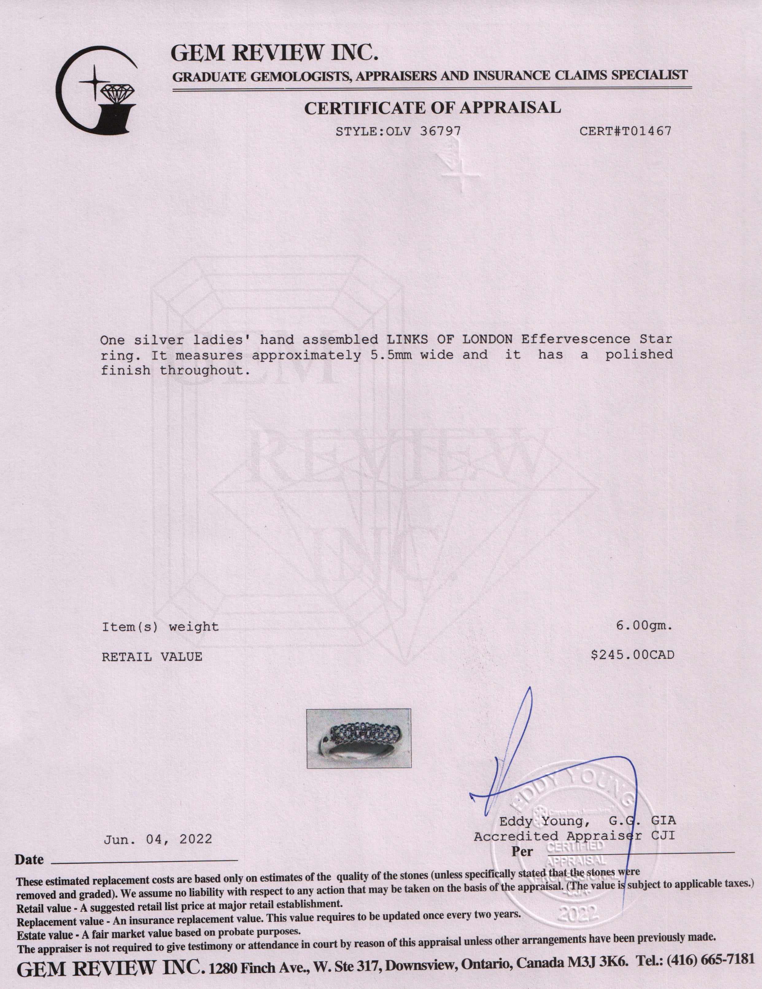 Links of London Effervescence Star Ring