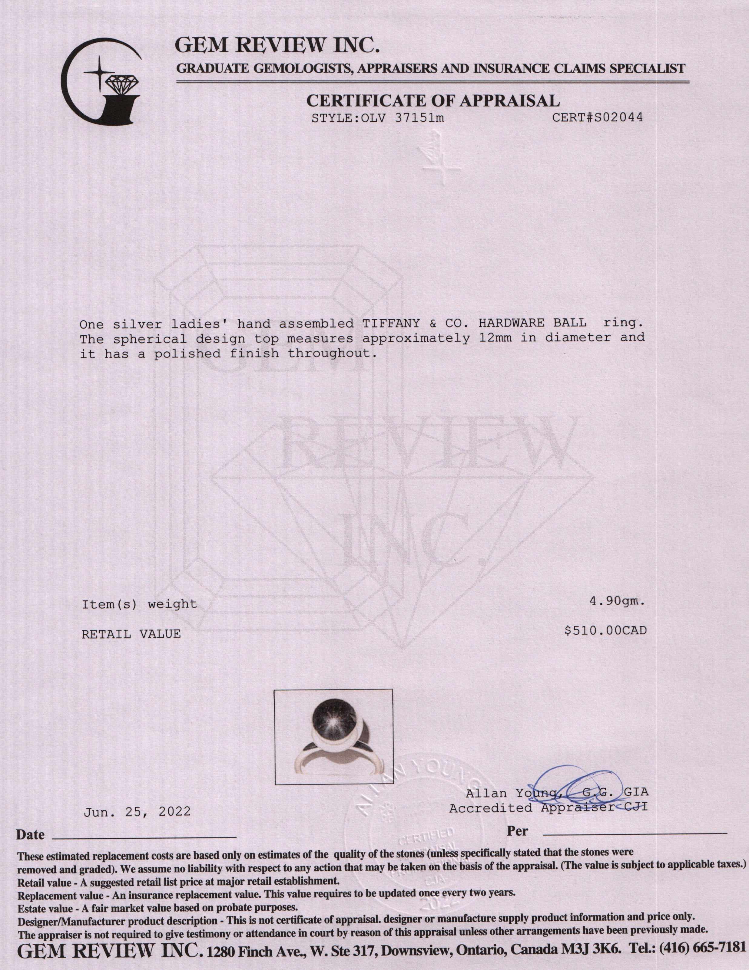 Tiffany & Co. HardWear Ball Ring, 12mm