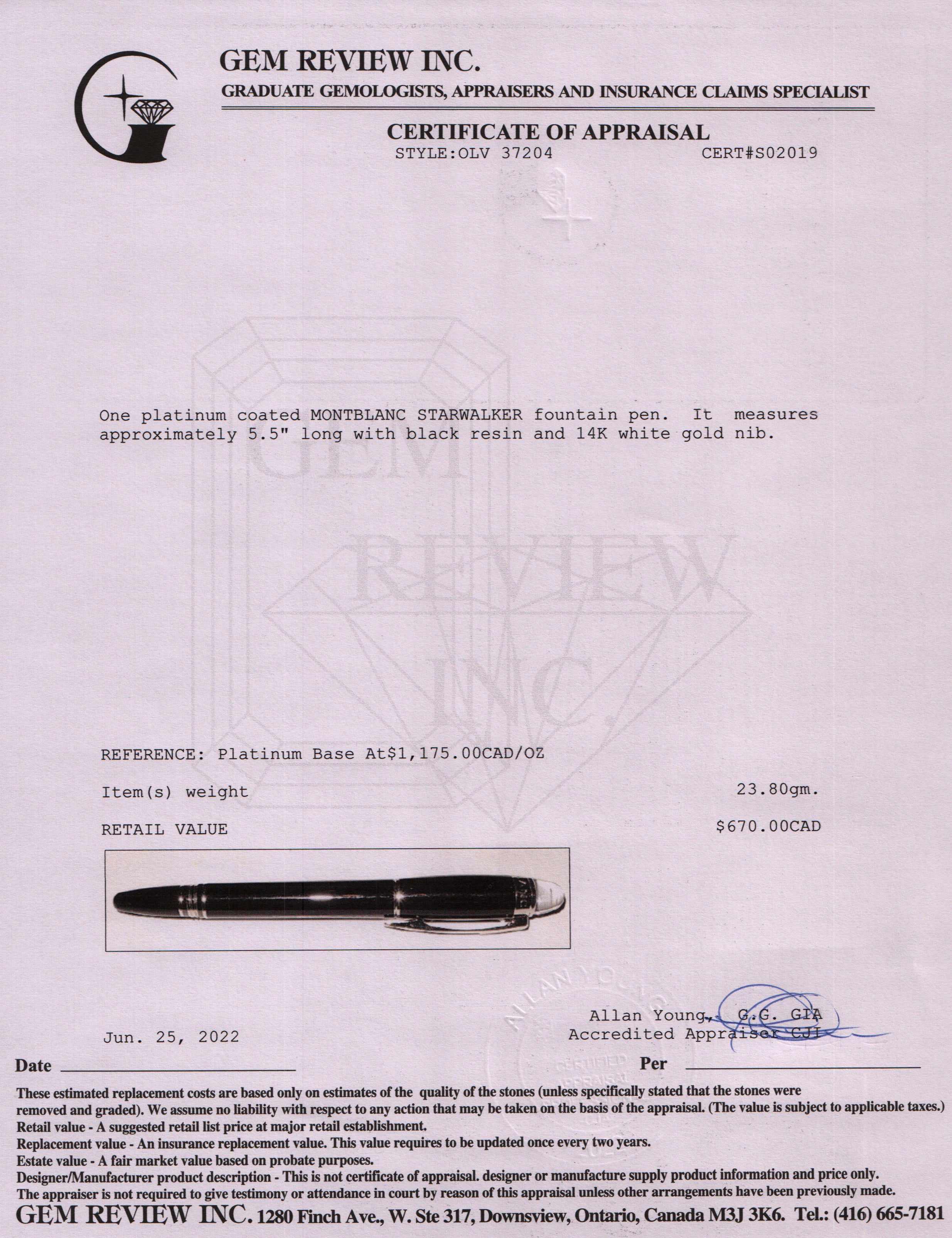 Montblanc StarWalker Fountain Pen w/ Box