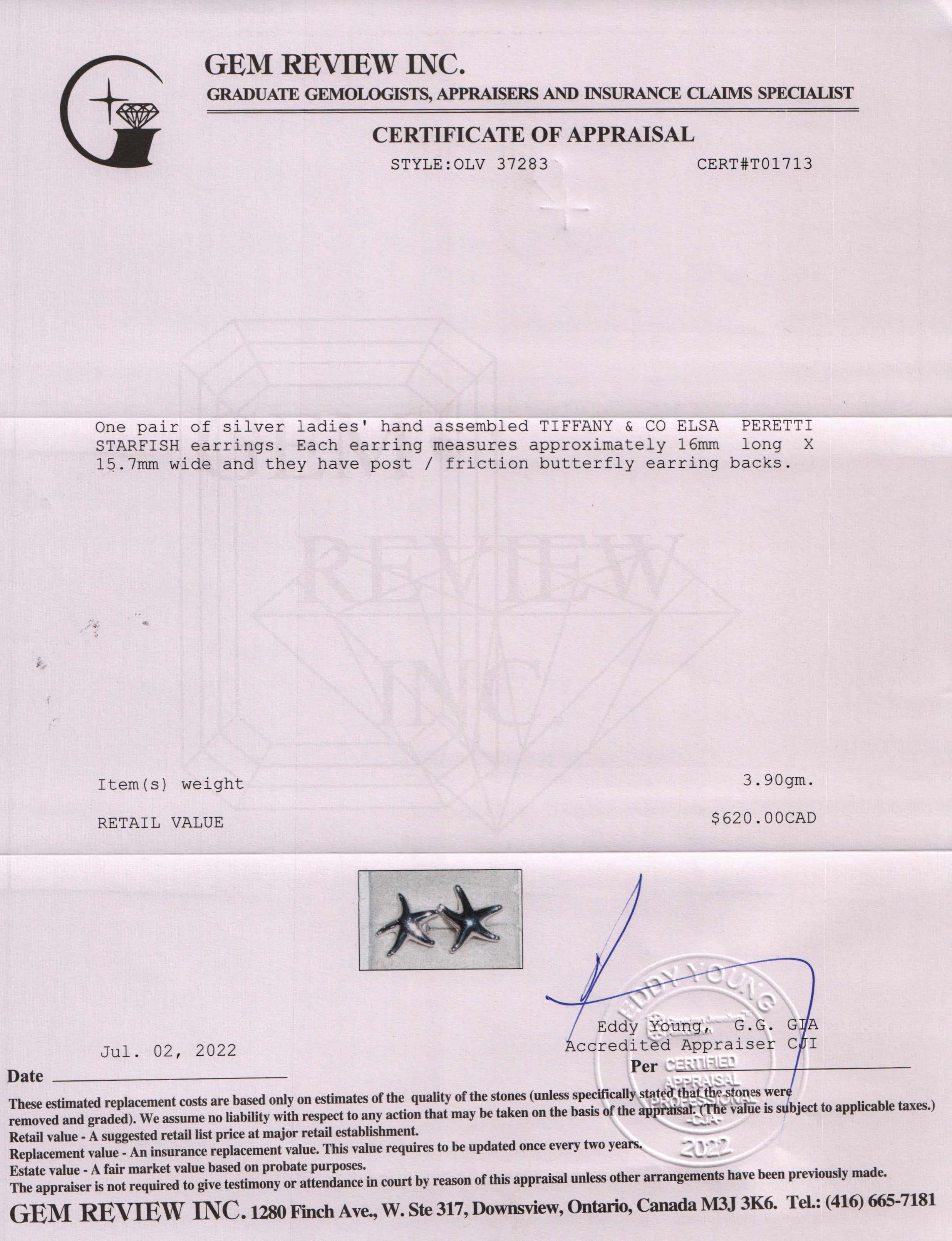 Tiffany & Co. Elsa Peretti Starfish Earrings