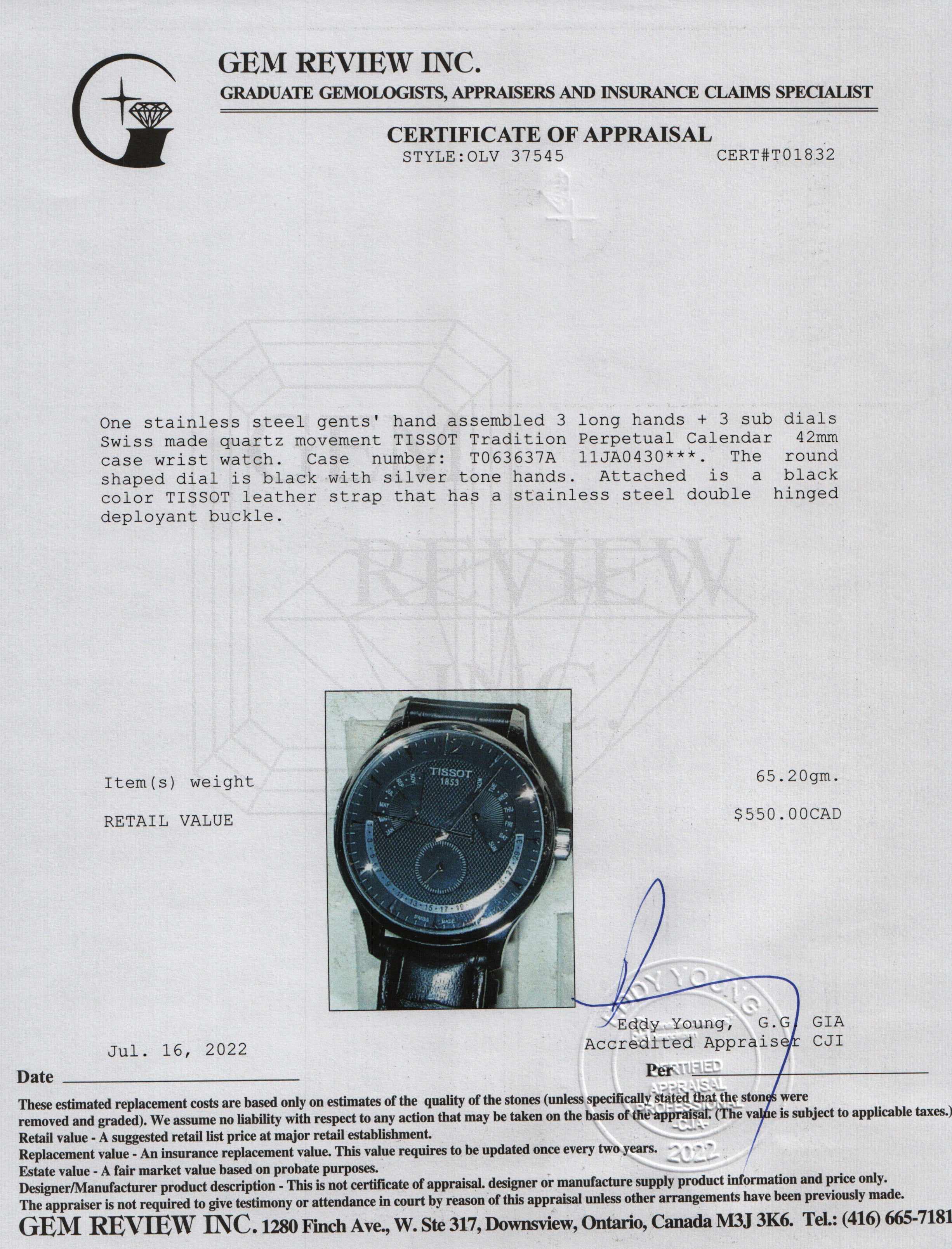 Tissot Tradition Perpetual Calendar Watch