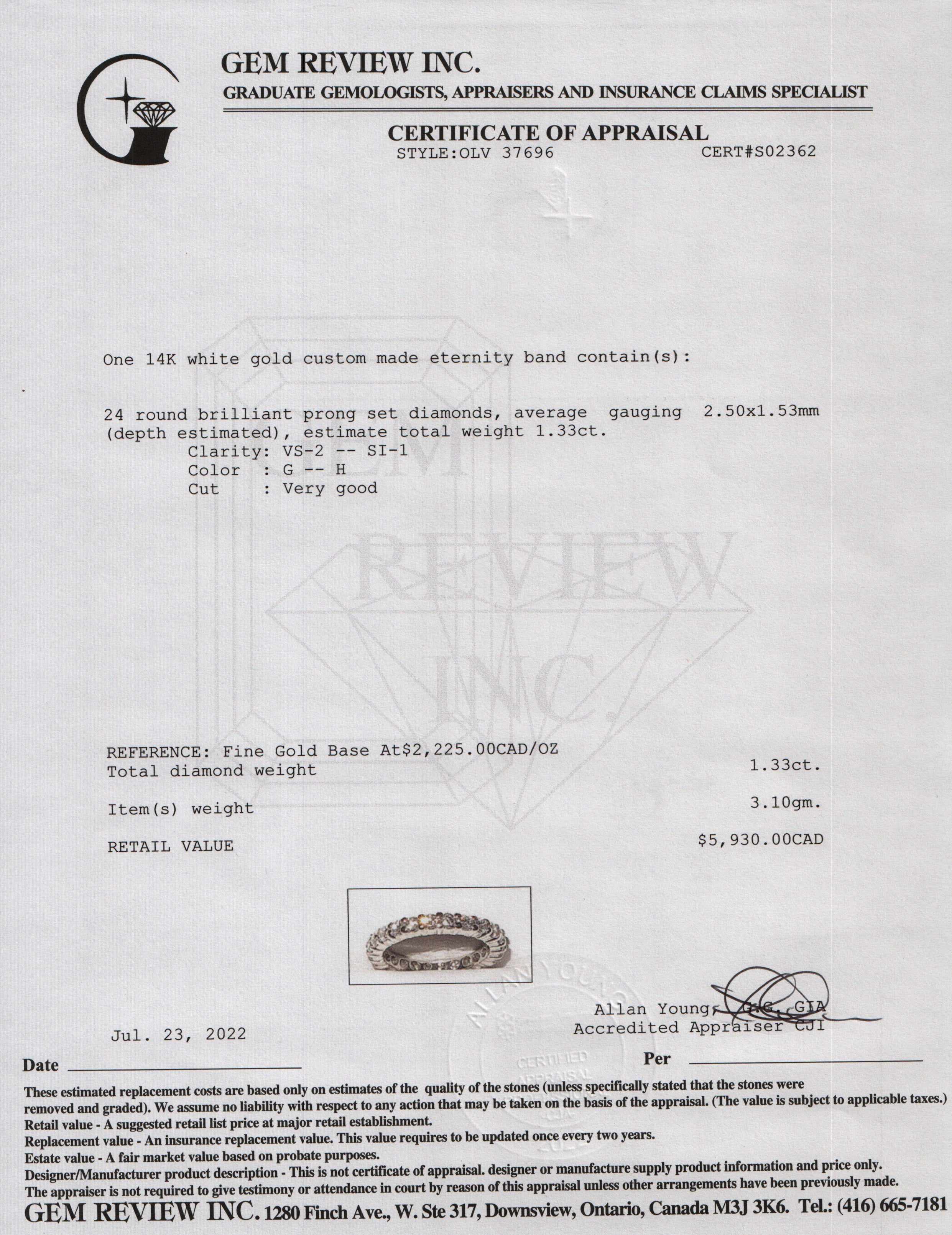 Diamond Eternity Band Ring