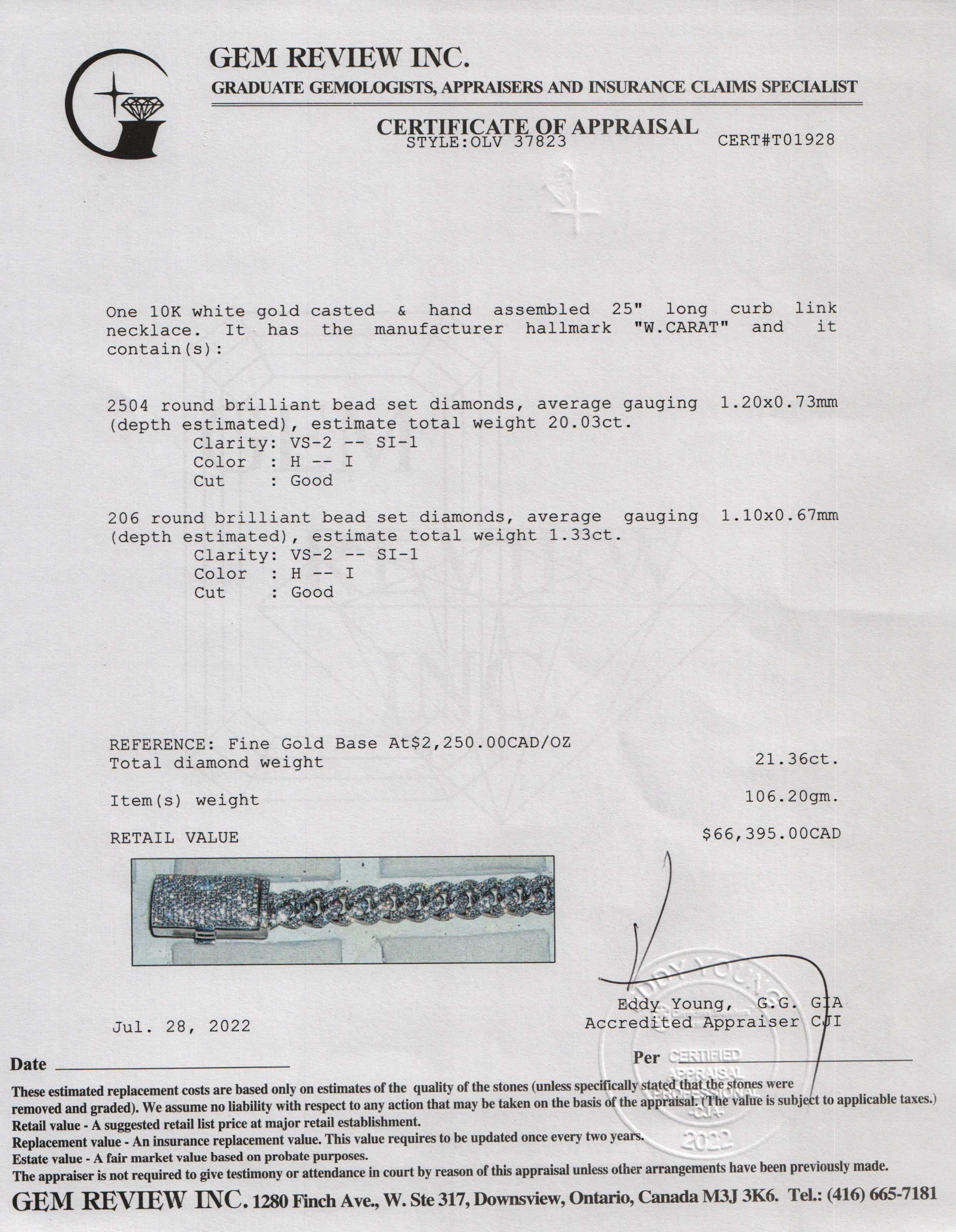 Diamond Curb Link Necklace