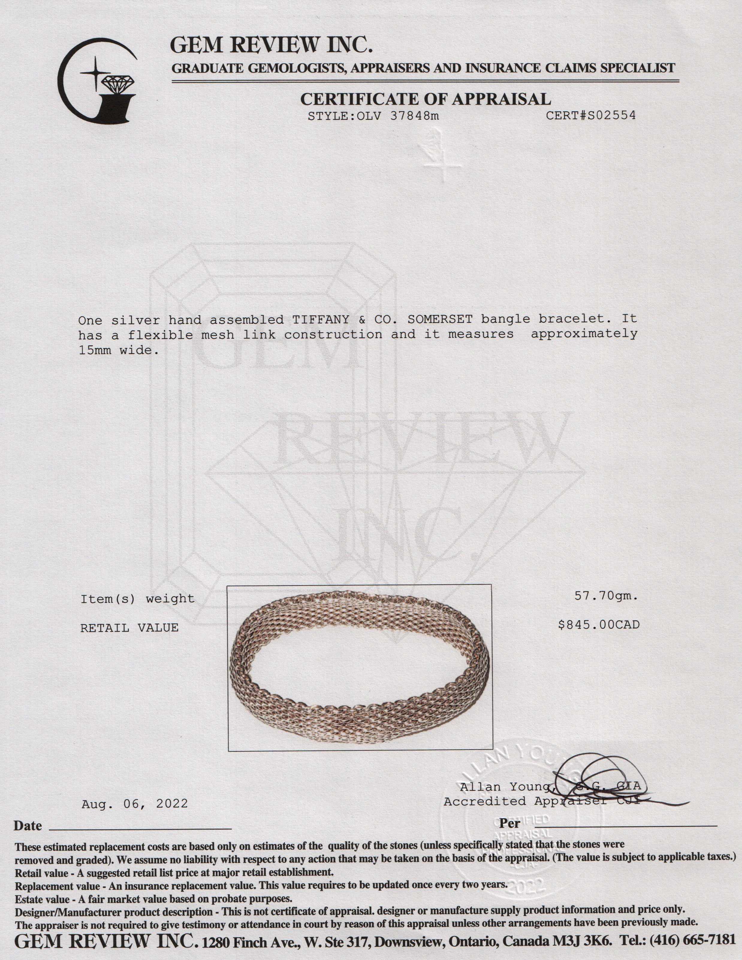 Tiffany & Co. Somerset Bangle