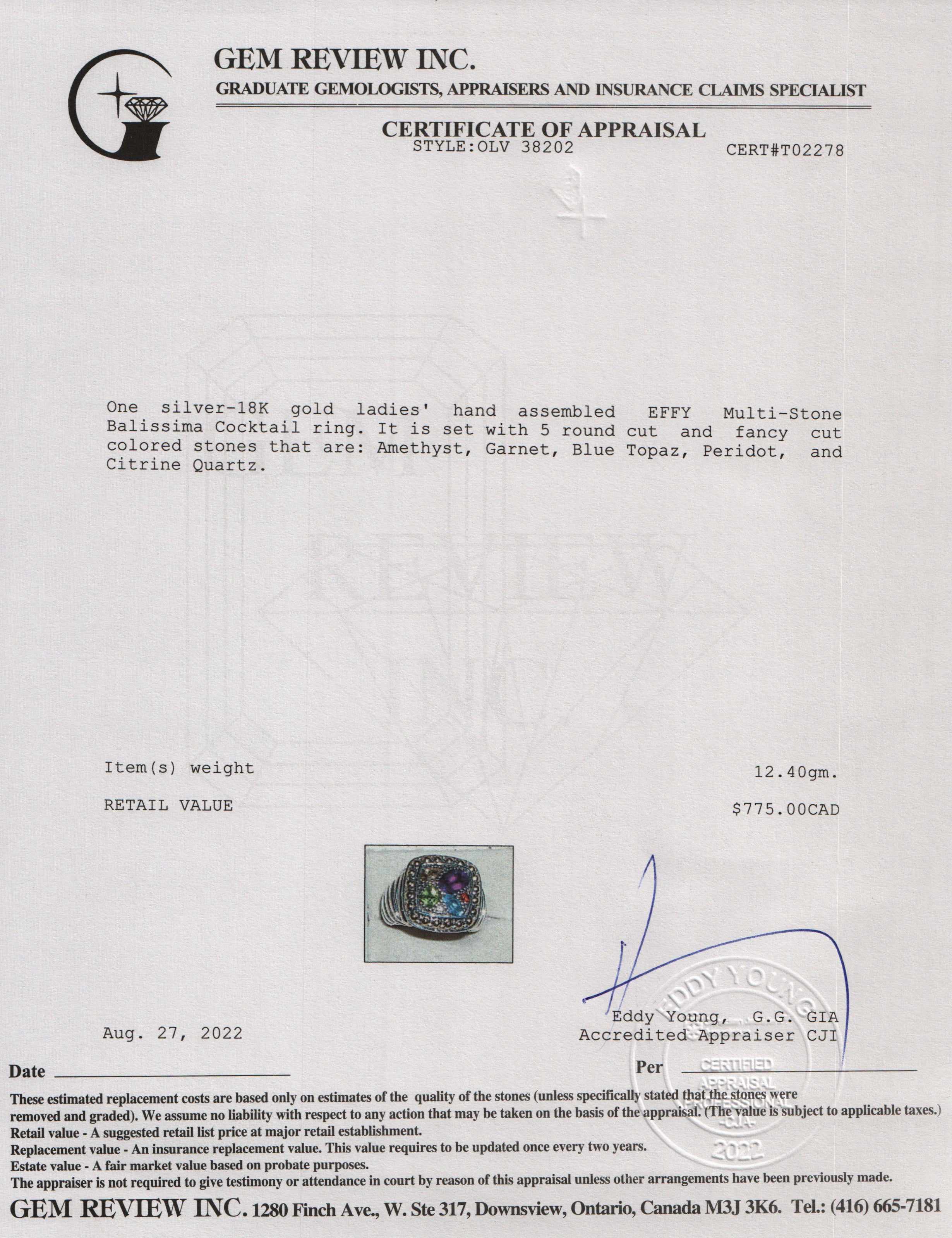 Effy Two-Tone Multi-Stone Balissima Cocktail Ring