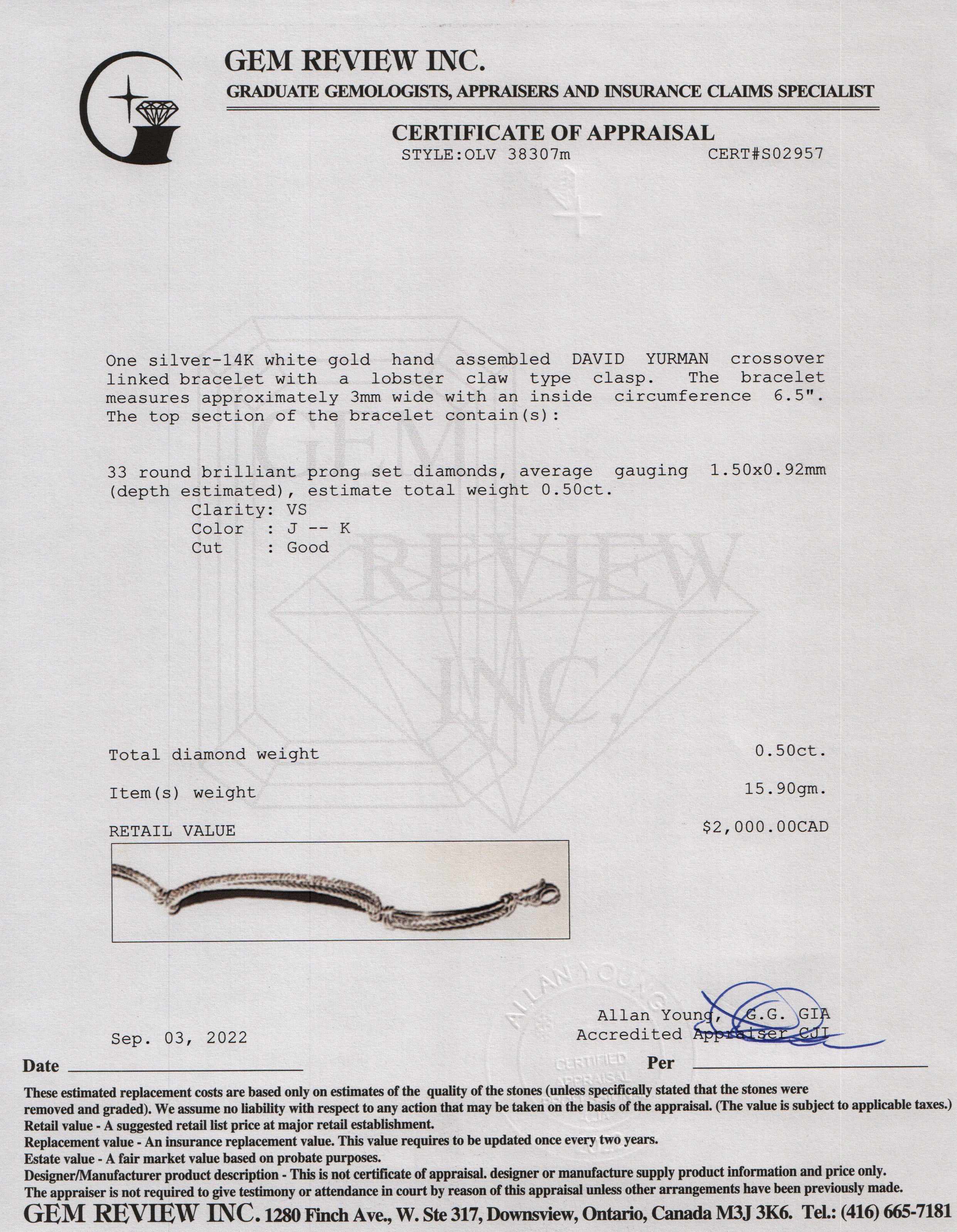 David Yurman Crossover Linked Bracelet with Pave Diamonds