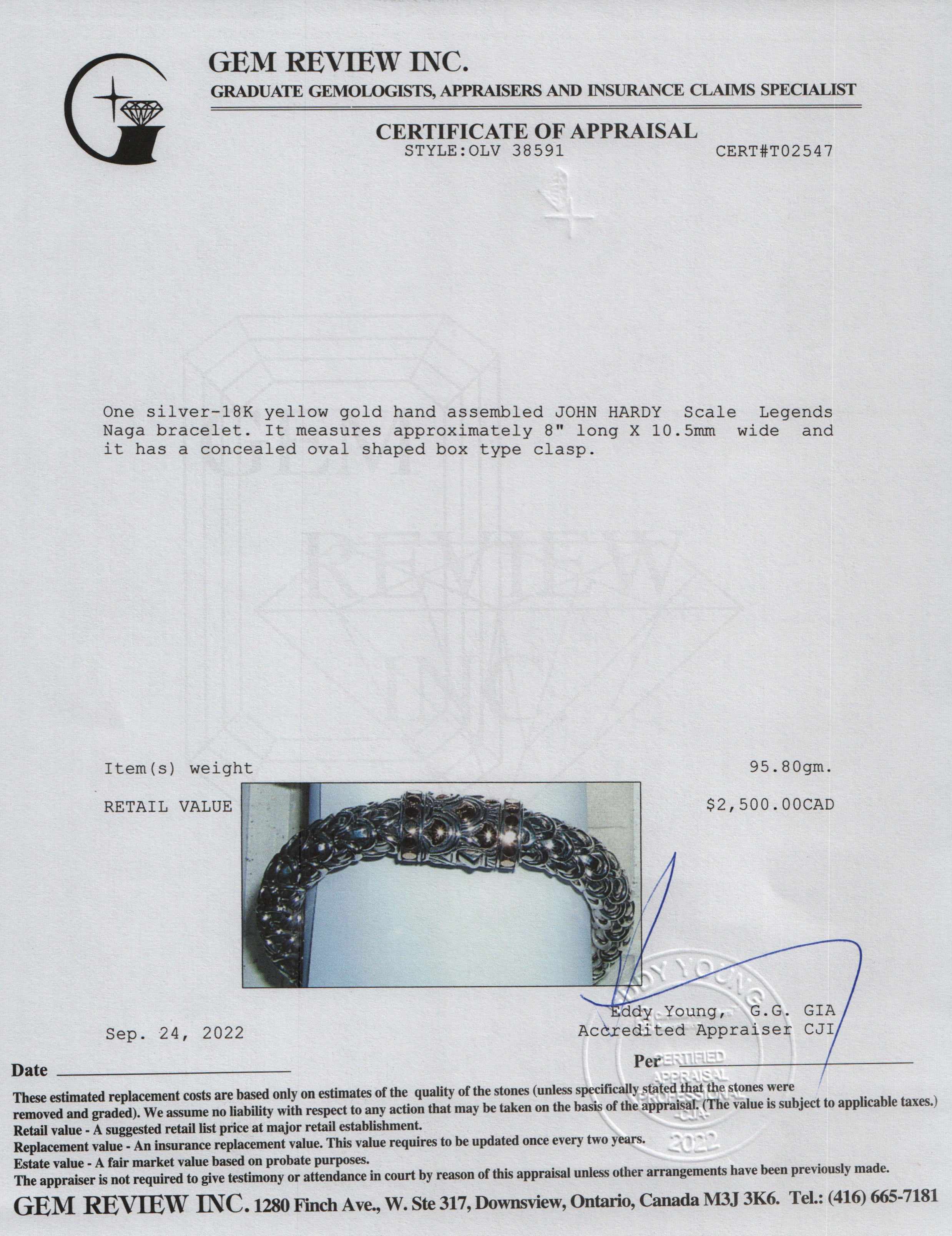 John Hardy Two-Tone Legends Naga Scale Bracelet, 10.5 mm