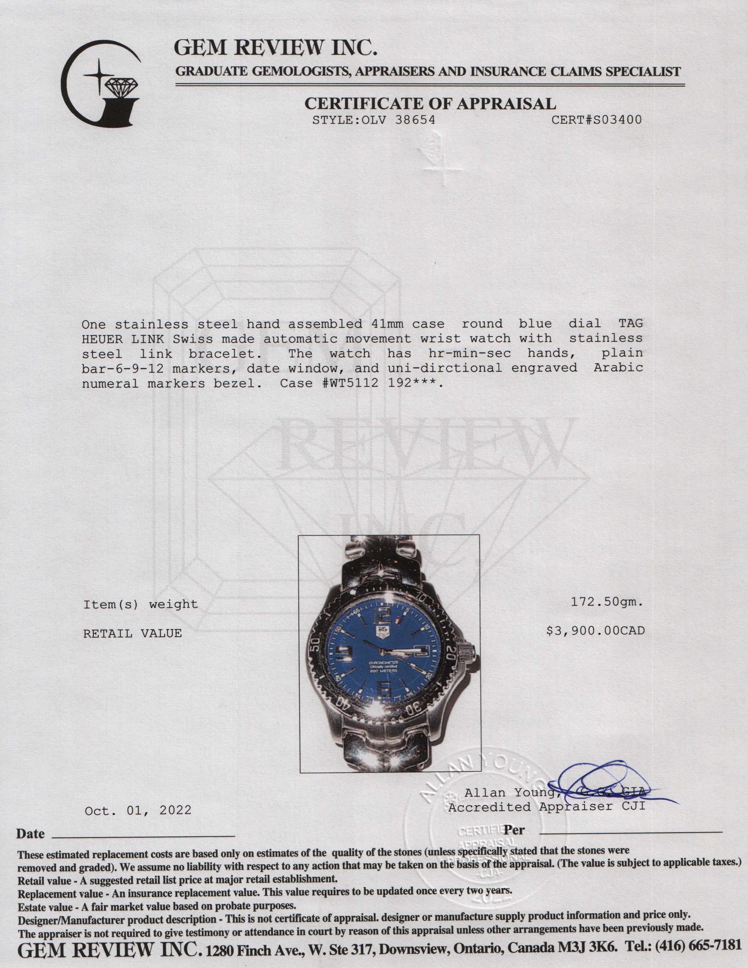 Tag Heuer Link Automatic Watch