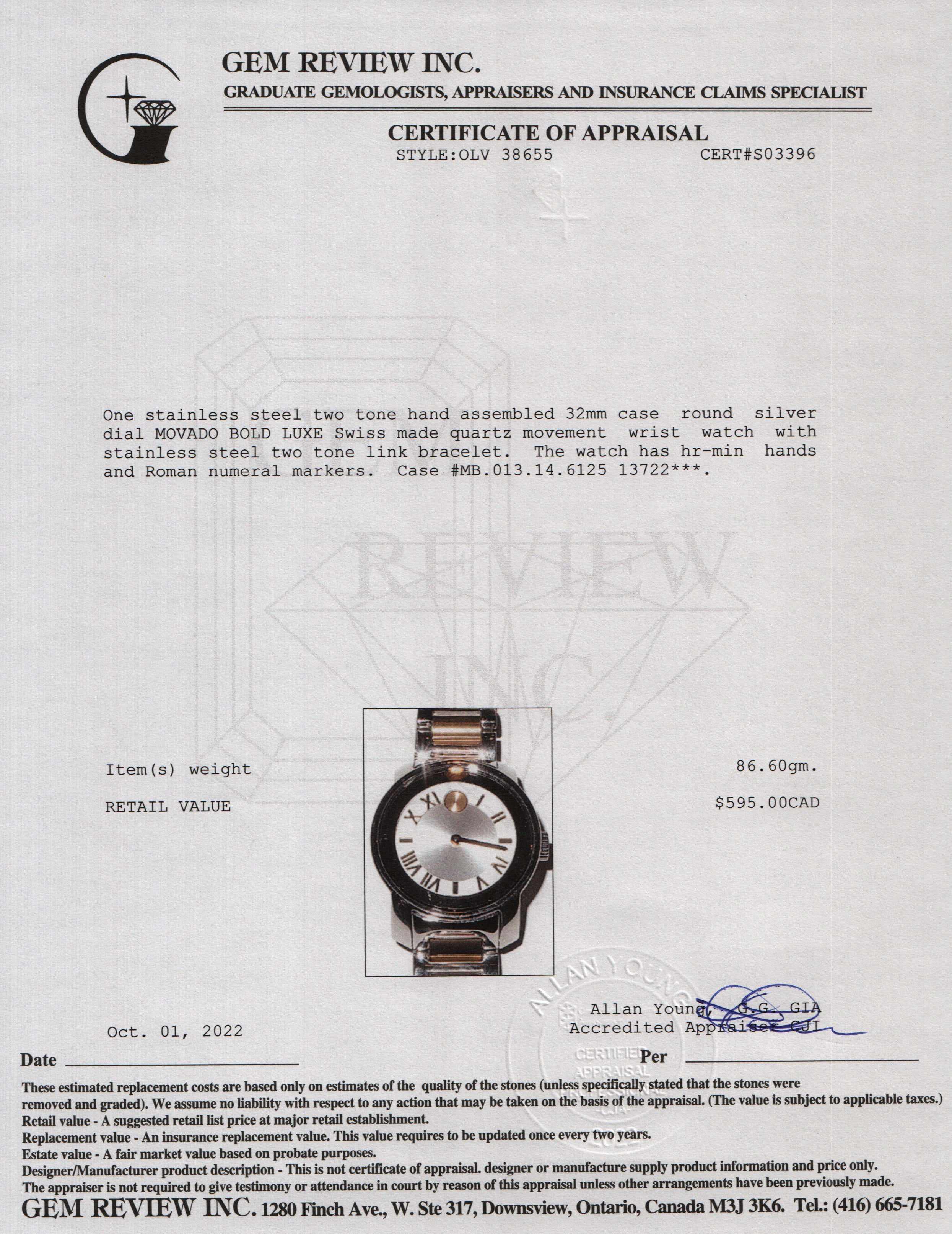 Movado Two-Tone Bold Luxe Watch