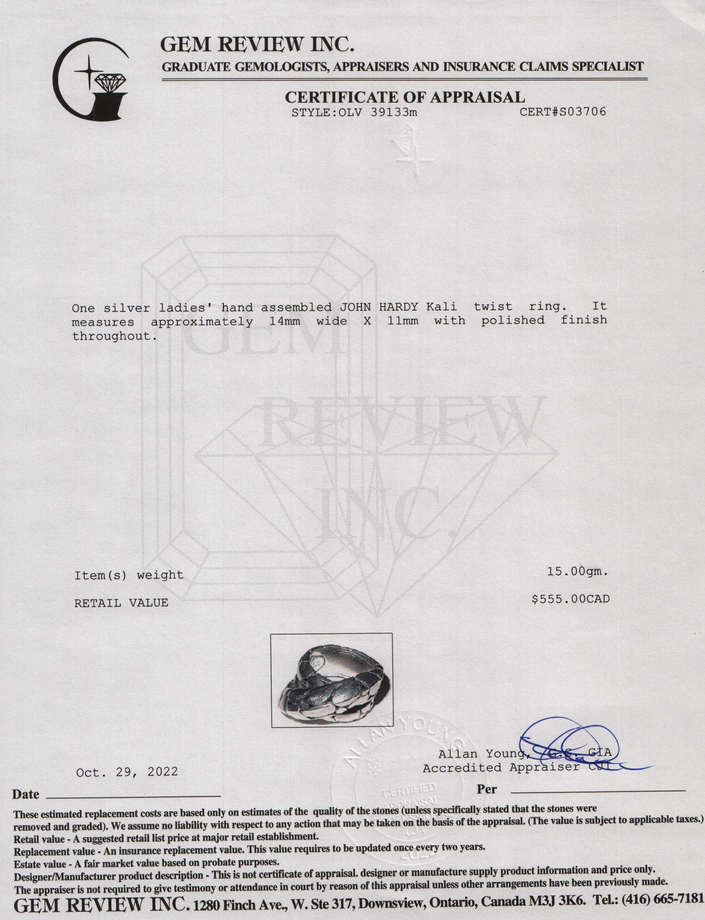 John Hardy Kali Twist Ring